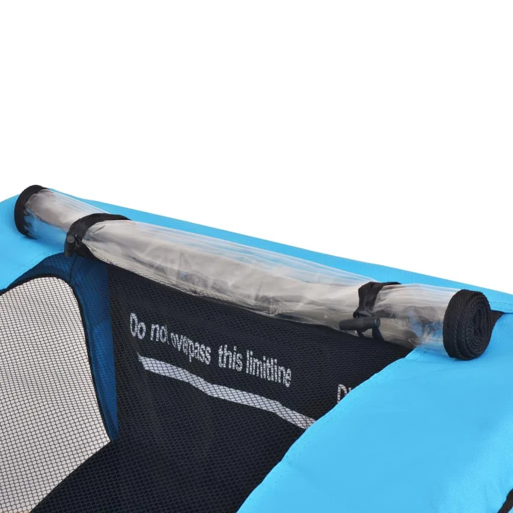 SKM Remorque de vélo pour Enfants Gris et Bleu 30 kg, Weight:11.5 kg,91373