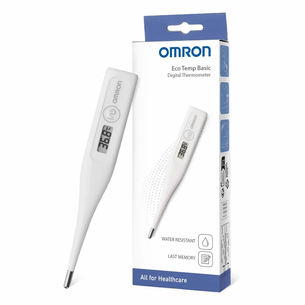 Thermomètre digital OMRON Eco Temp Basic pour fièvre oral axillaire rectal précis étanche