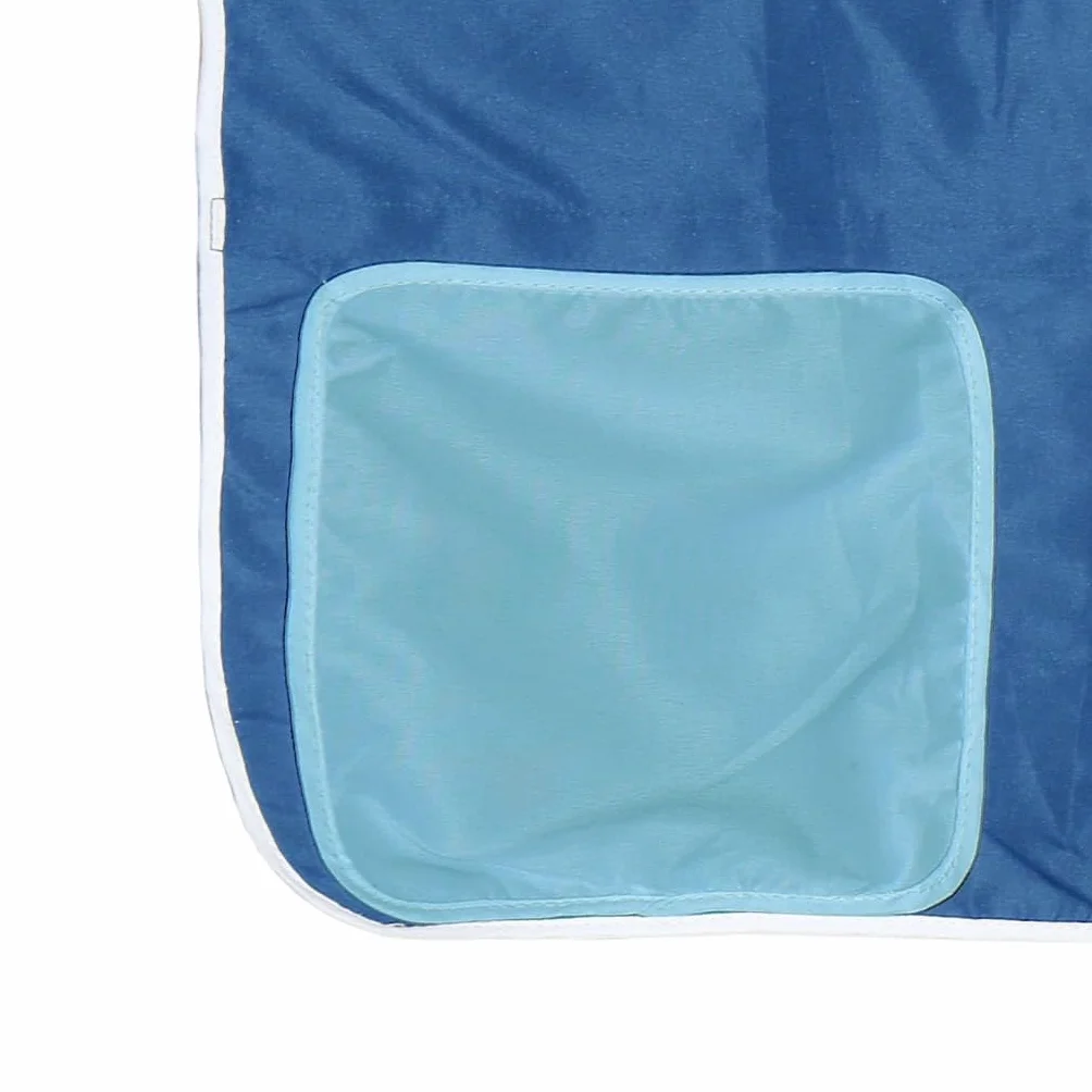 Rideaux lit mezzanine bleu polyester