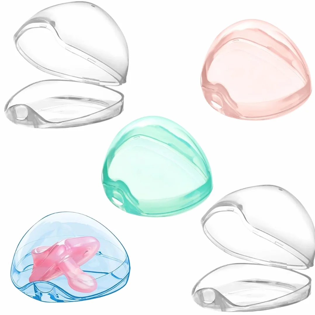 Boîte à Tétine Transparente Imperméable 5 Pièces Portable Rangement Bébé
