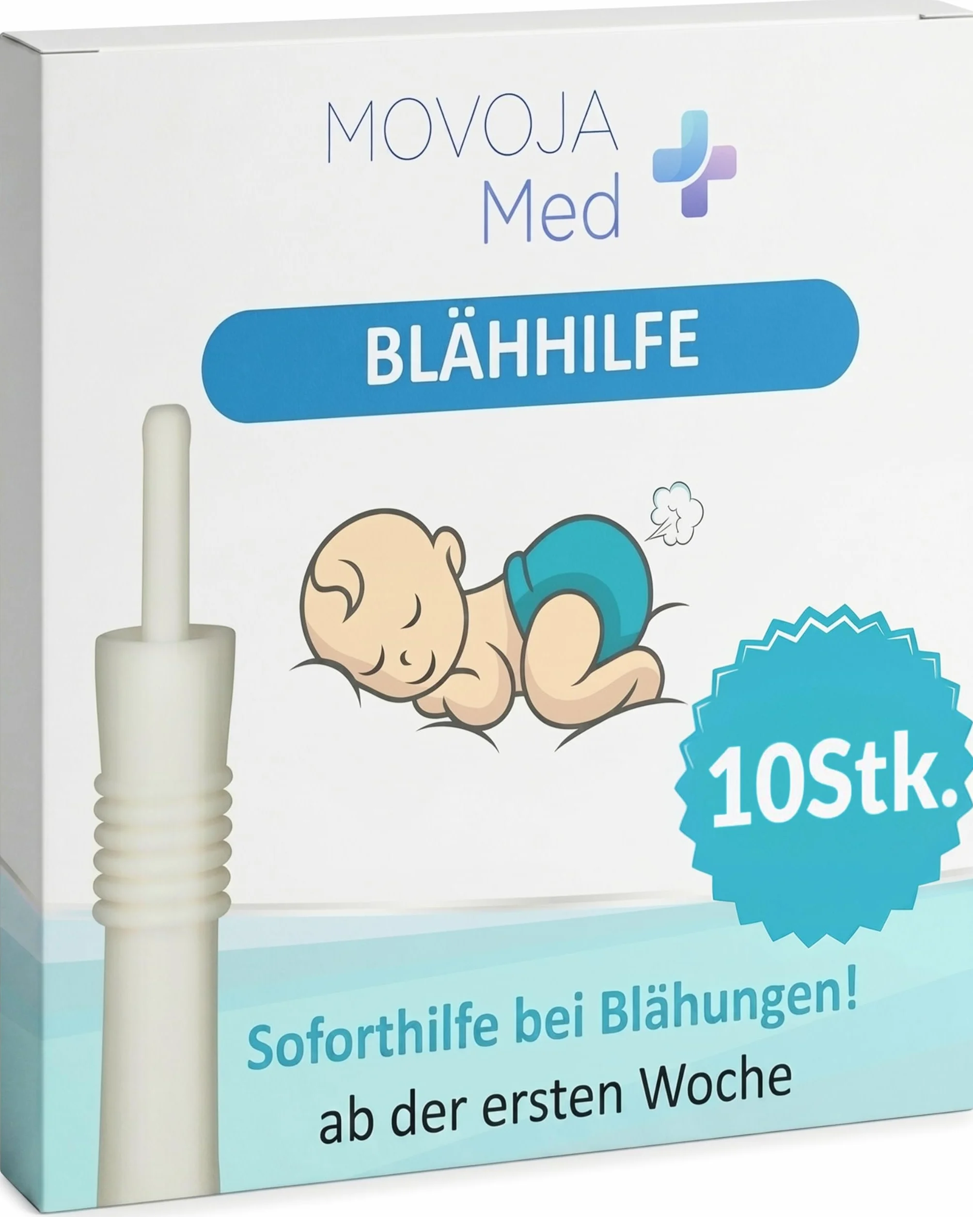FUCHSI Lot de 10 tubes anti-ballonnements pour bébé - Sans médicament - Remède doux pour coliques