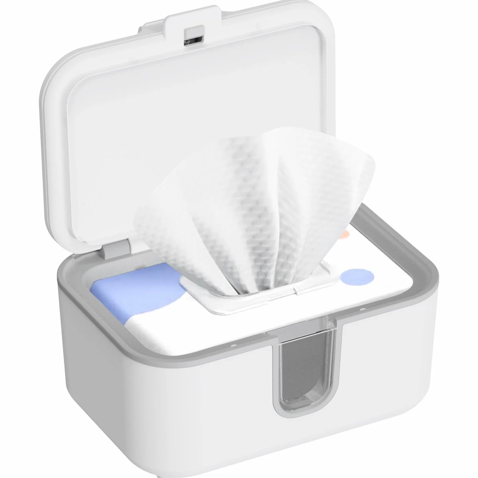 Chauffe-lingettes bébé distributeur grande capacité chauffe-couches veilleuse blanc