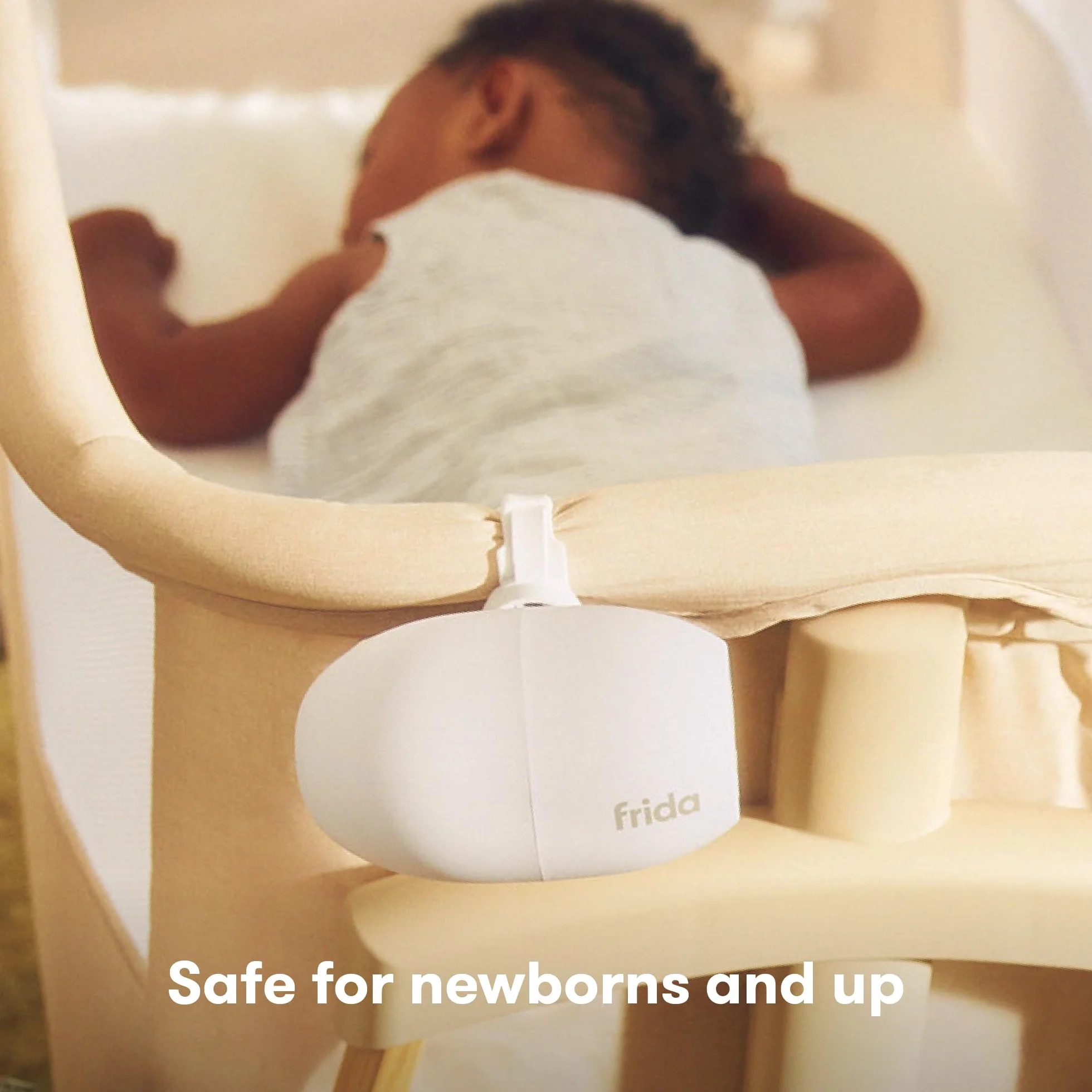 Frida Baby Appareil à bascule mains libres 5 niveaux vibration rechargeable pour poussette berceau tétine bébé résistante eau