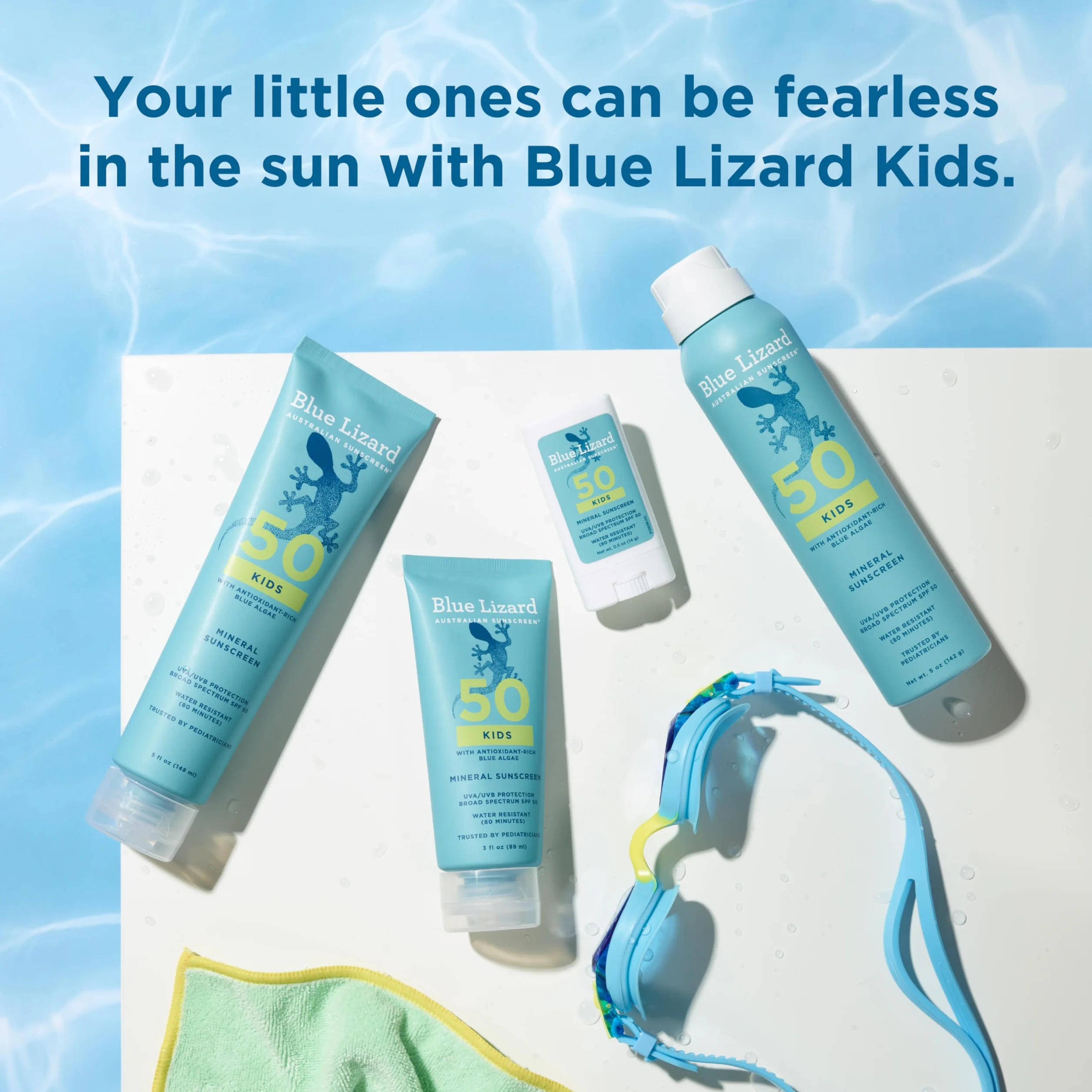 BLUE LIZARD Kids Sunscreen Lotion SPF 50+ 5 oz Crème