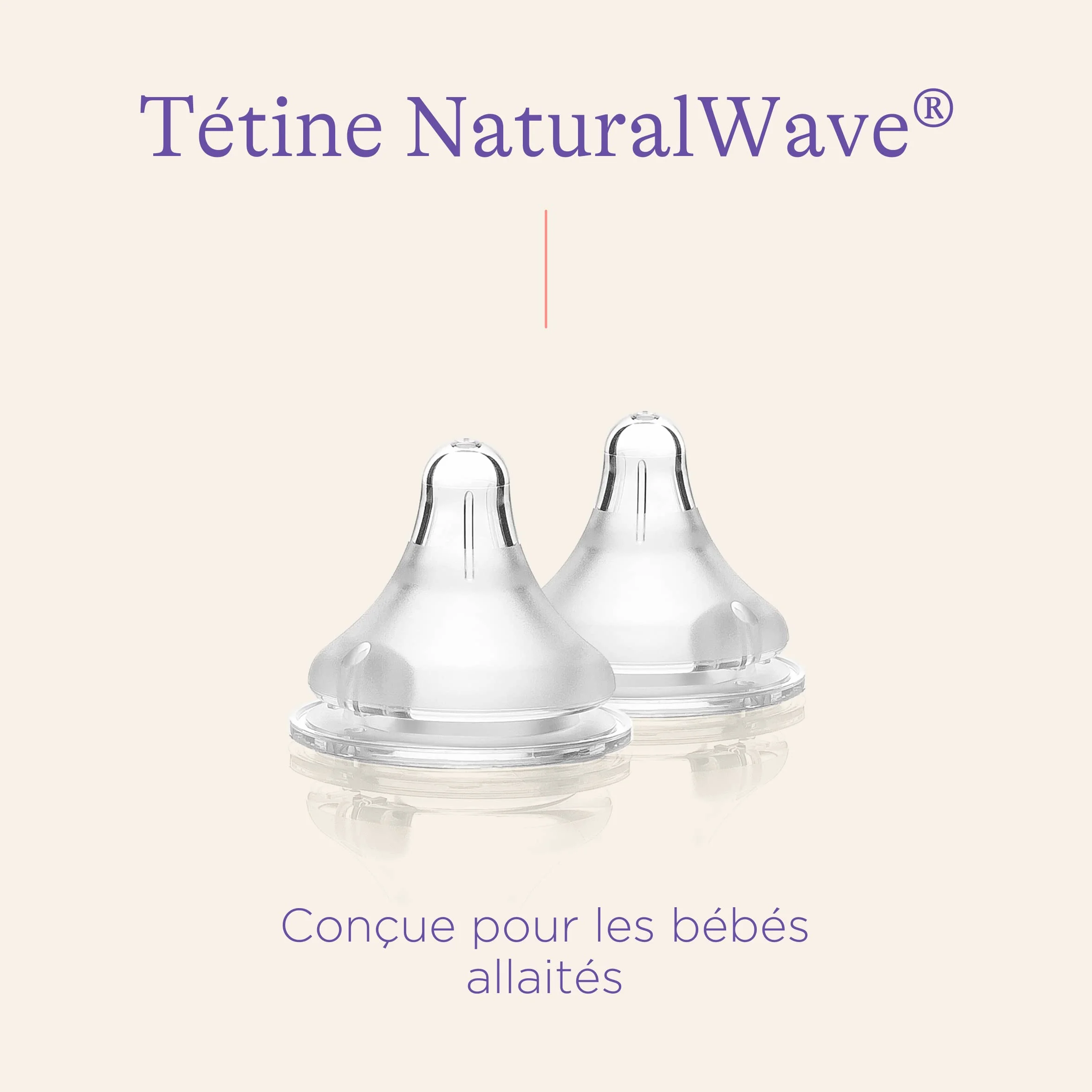Lansinoh Tétines NaturalWave Débit Rapide x2 Silicone Souple Compatible Biberons NaturalWave