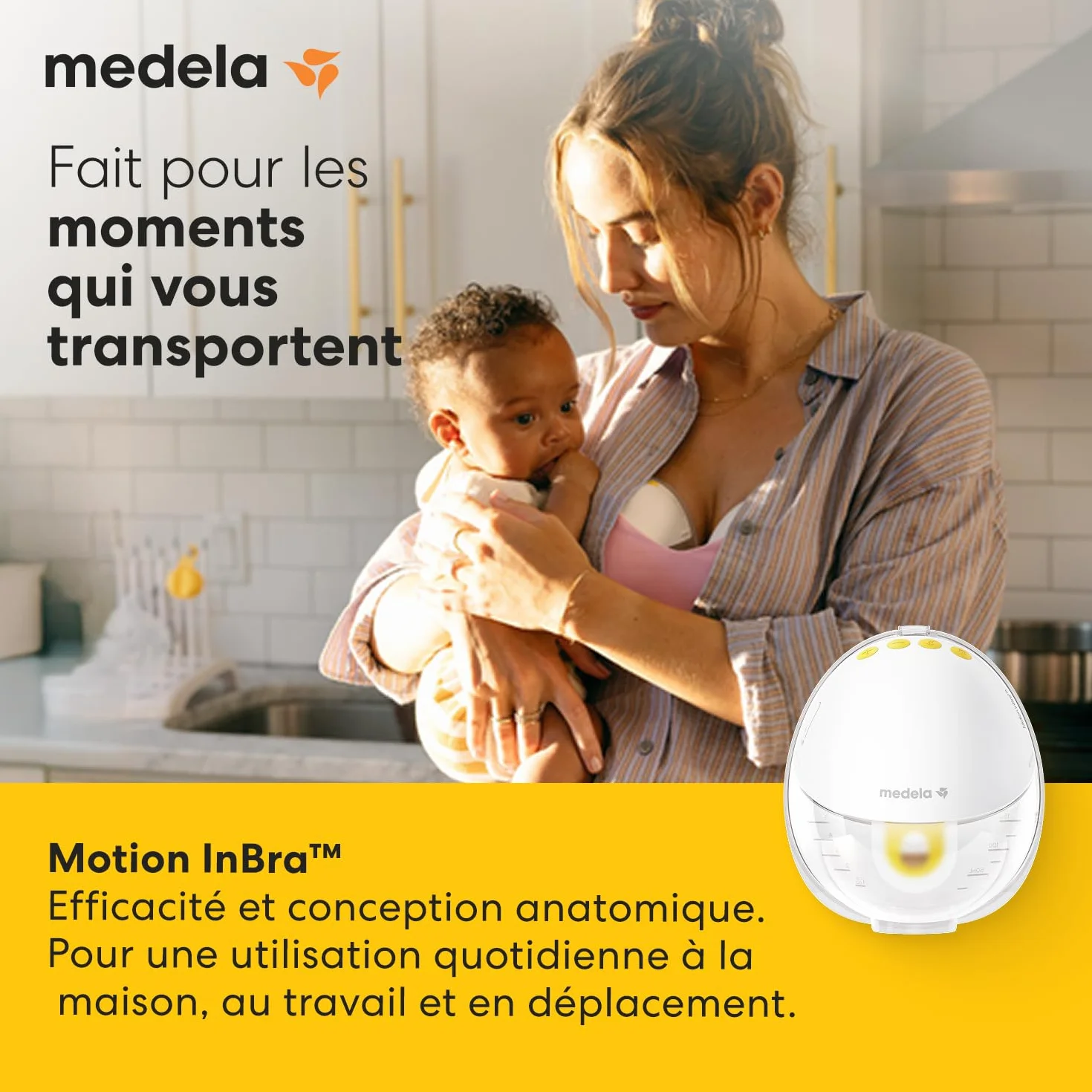 Medela Motion InBra Tire-lait électrique portable + Sac de rangement