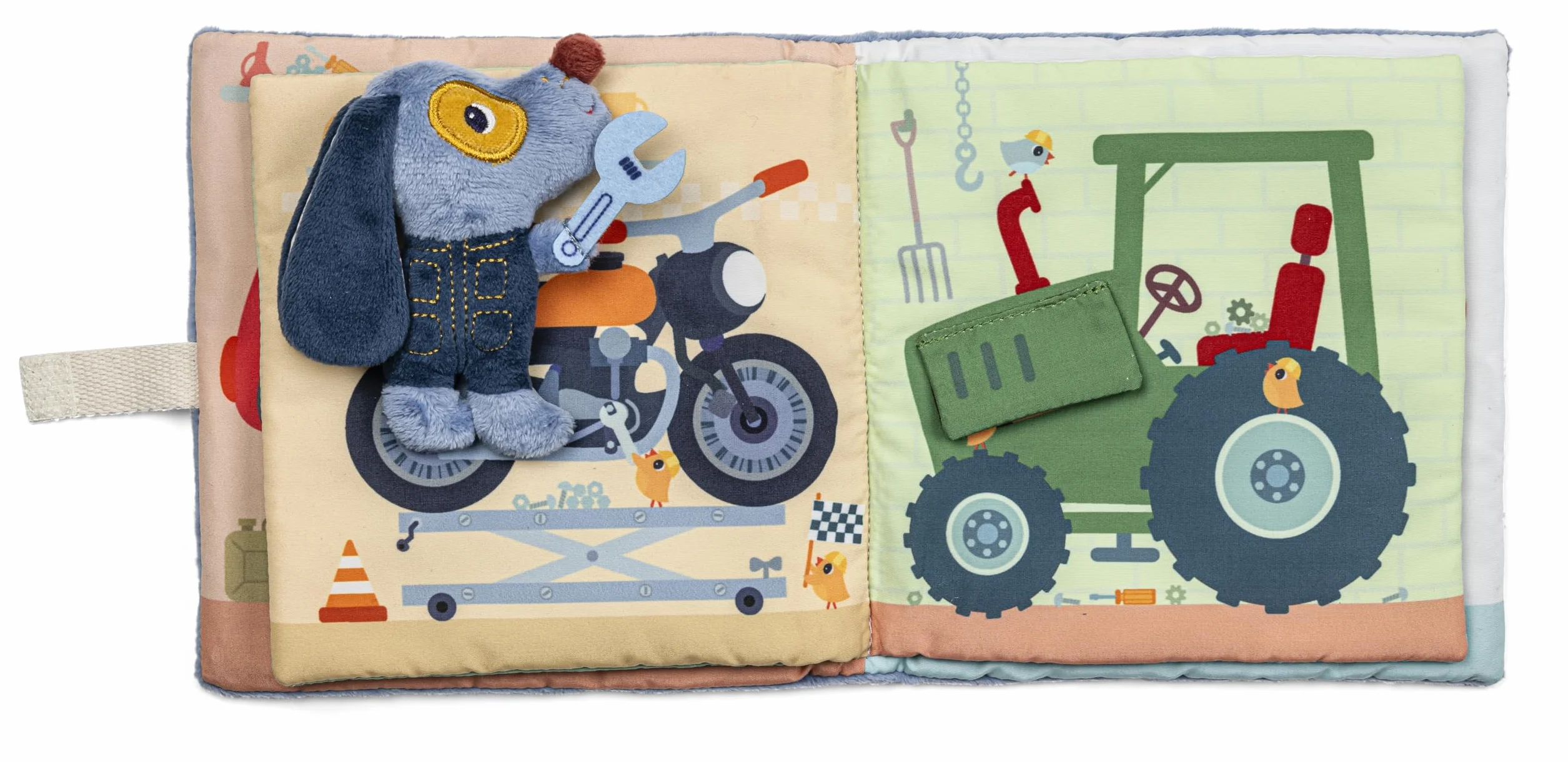 Lilliputiens Livre d'Activités en Tissu Le Garage de Jules Jouet Educatif dès 12 Mois