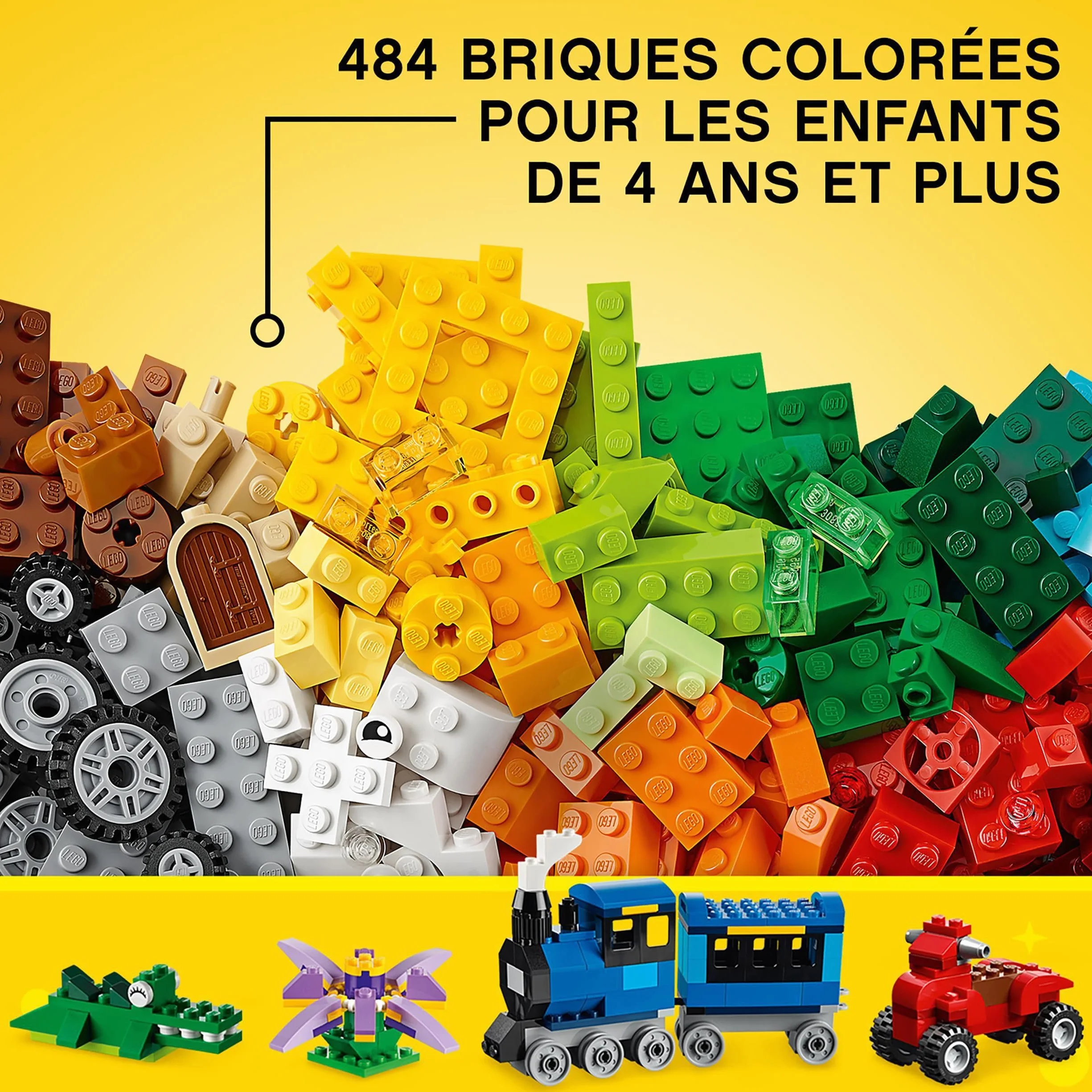 LEGO Classic 10696 La Boîte de Briques Créatives, Jouet de Construction avec Rangement, Enfants 4 Ans