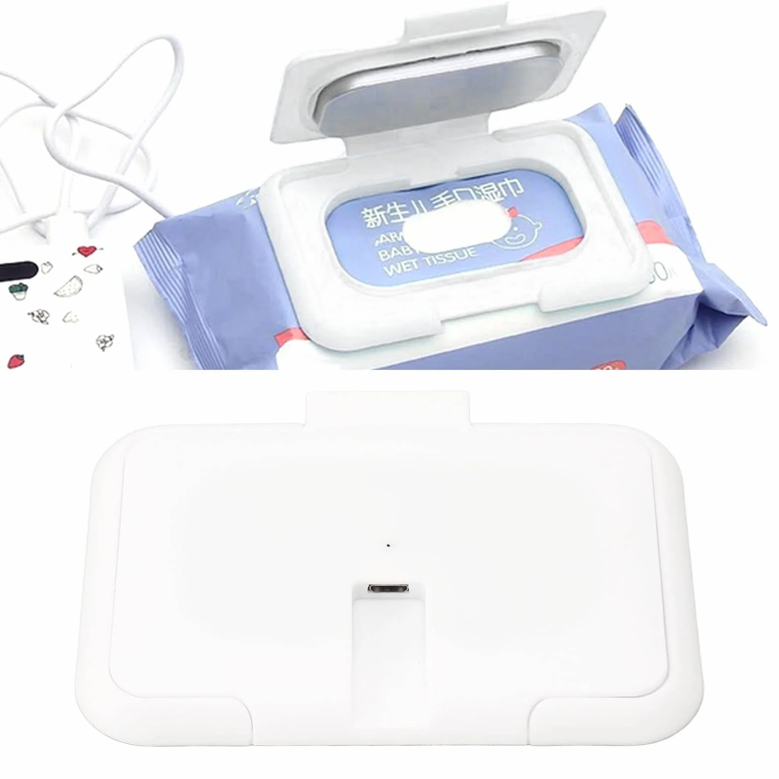 Étui à Lingettes Chaudes Chauffe-lingettes Portable Grande capacité pour bébé