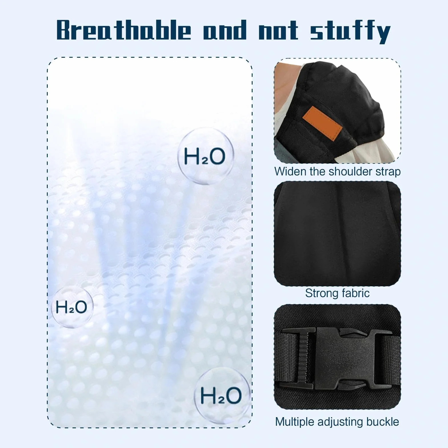 Koala Babycare Baby Carrier Physiologique Porte Bebe Réglable Léger Respirant 0-36 Mois Noir