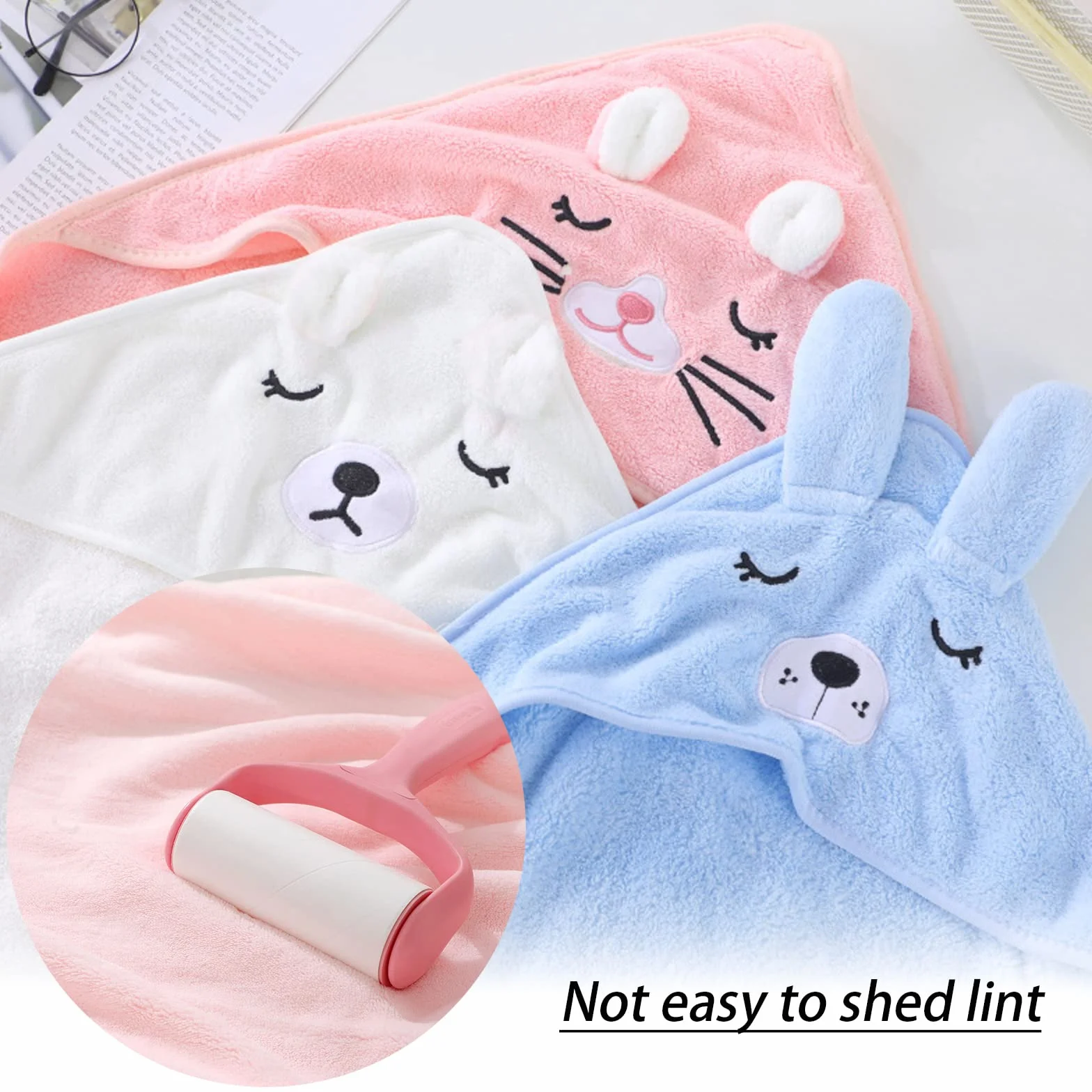 Serviette de Bain Capuche Bébé Douce Super Absorbante, Cape à Capuche Rose, Idée Cadeau Naissance