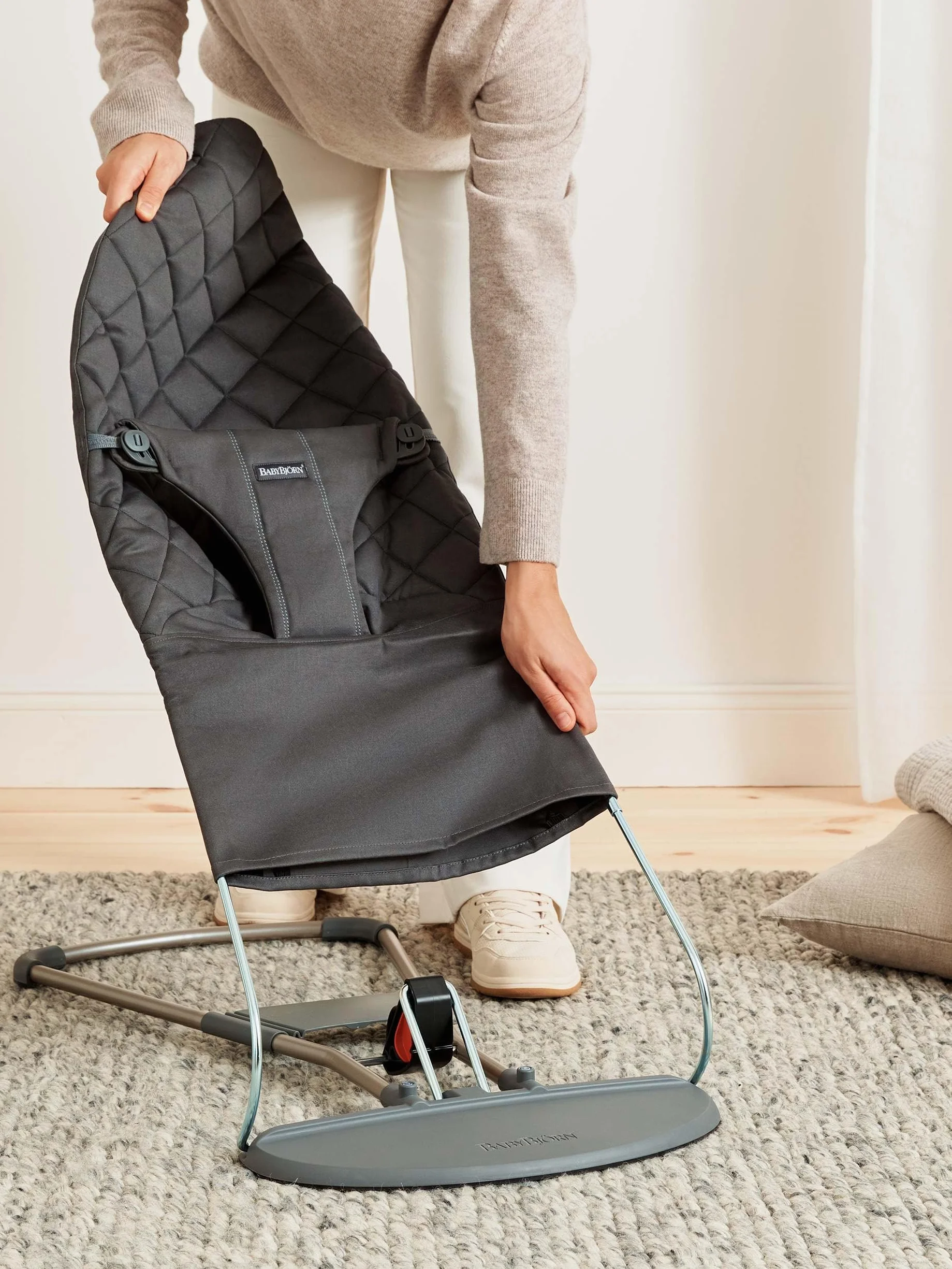 BabyBjörn Transat Bliss Tissé Matelassage classique Anthracite