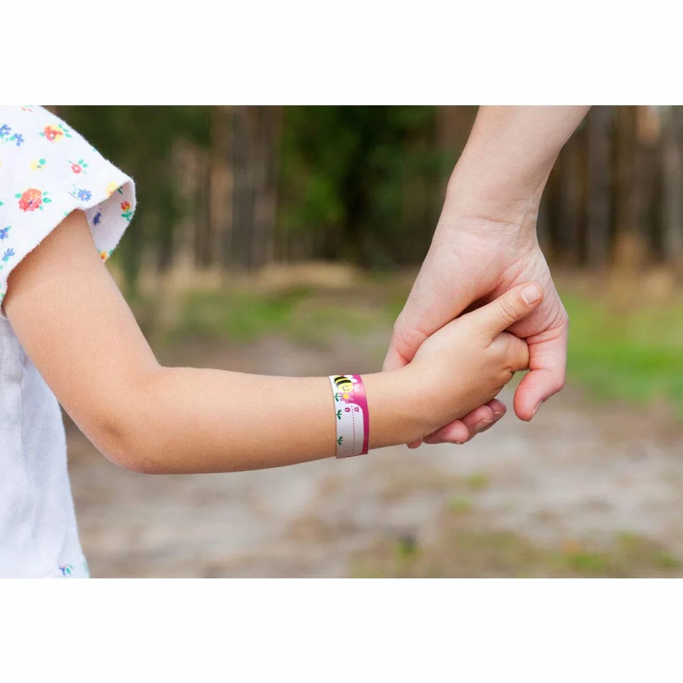 Bracelet Identification Enfant Vicloon 12PCS Anti Perdu Réutilisable Étanche
