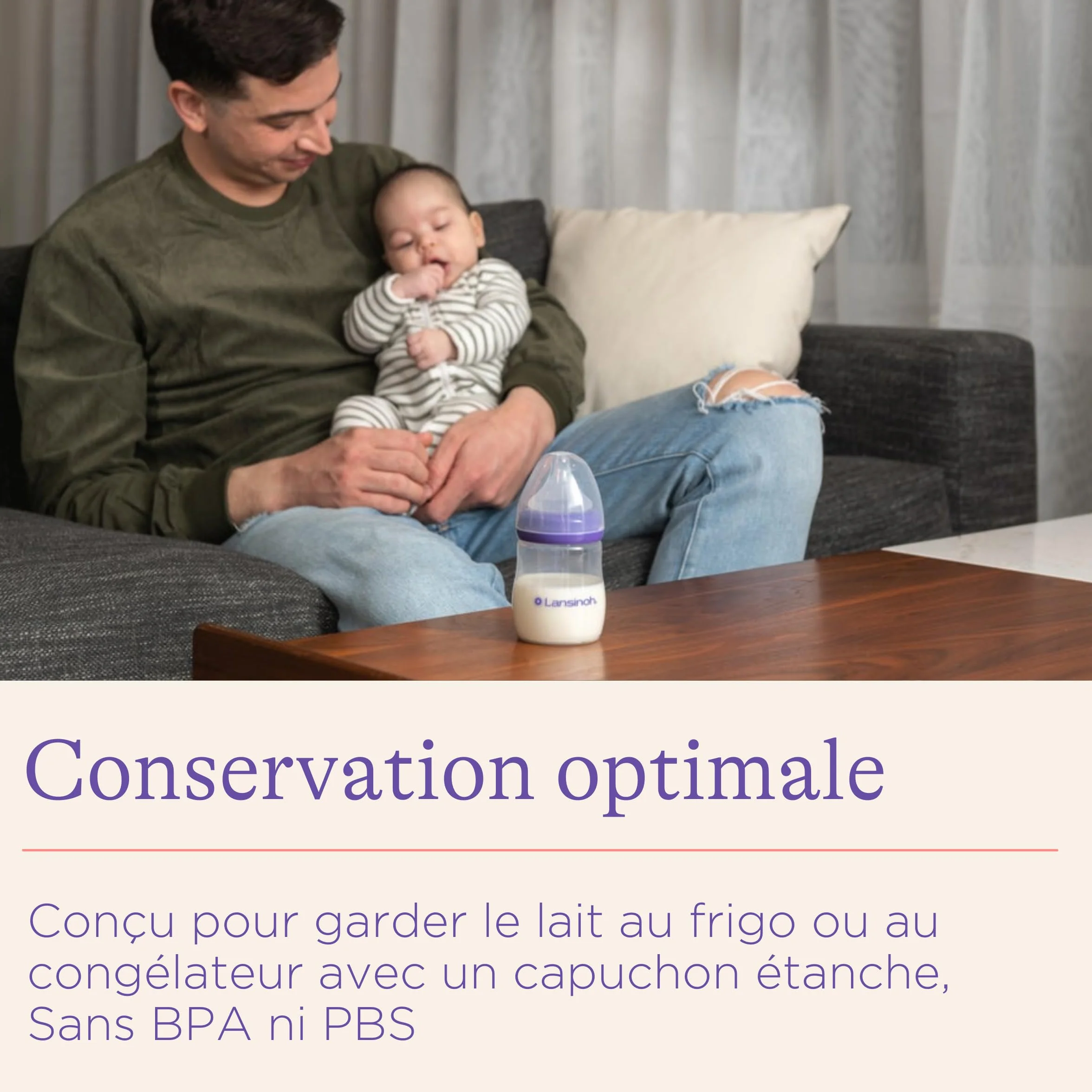 Lansinoh 4x160 Ml Pots de conservation du lait maternel