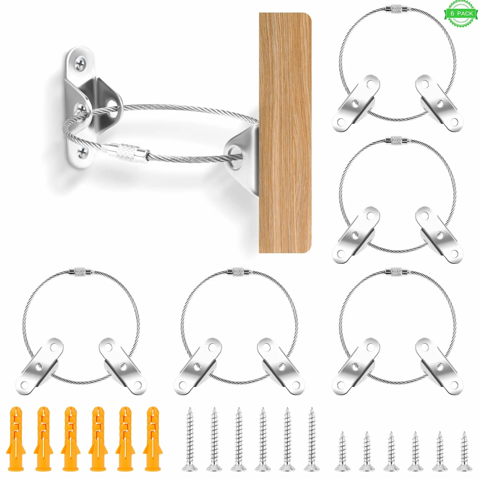 Kit Sangle d'Ancrage de Meuble Anti-Basculement Métal Sécurité Enfants Protection Bébés