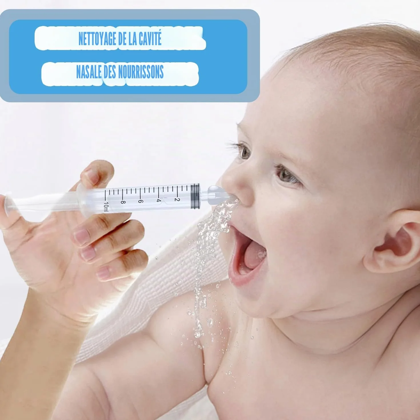 Aspirateur Nasal en Silicone pour Bébé 6 Pièces avec Embouts Doux et Lavables