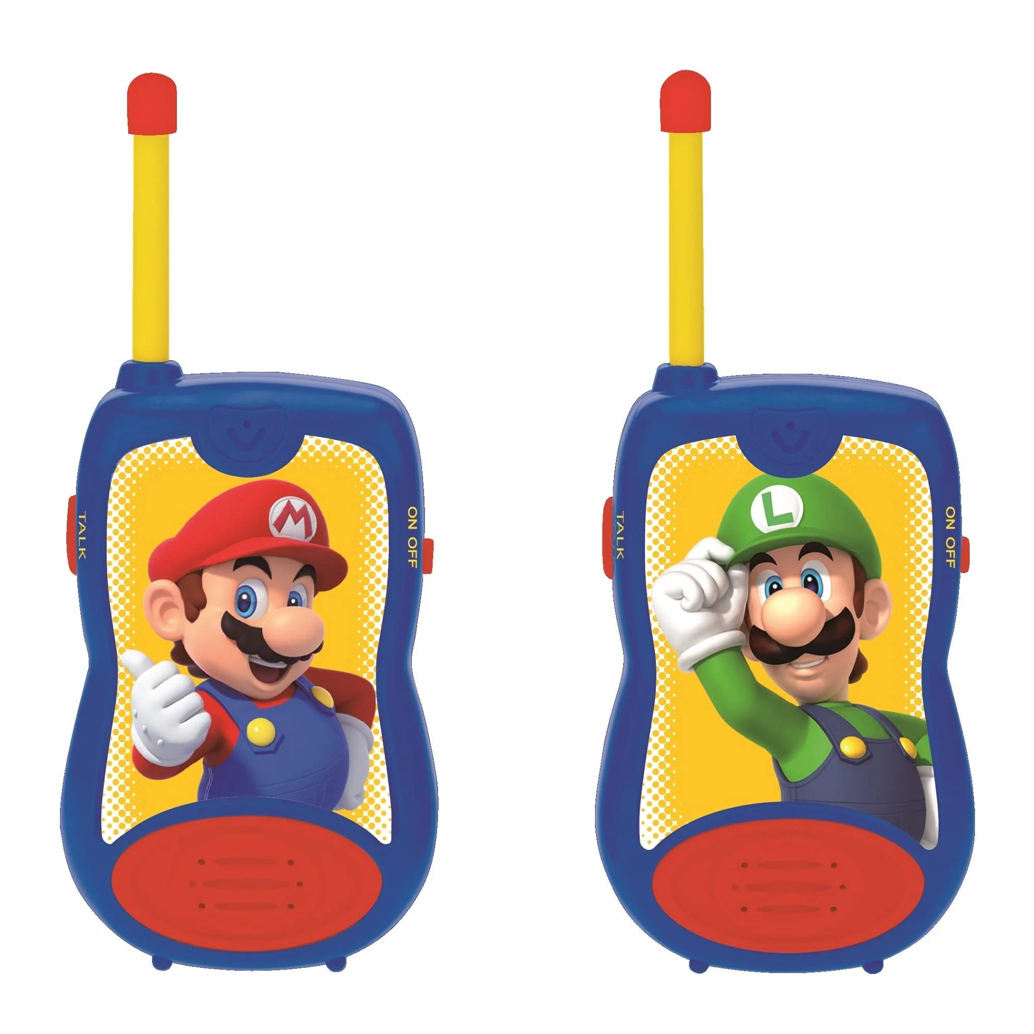 Lexibook Super Mario Talkies-Walkies 200m Jeu Communication Enfant 2 canaux Bleu Rouge TW12NI