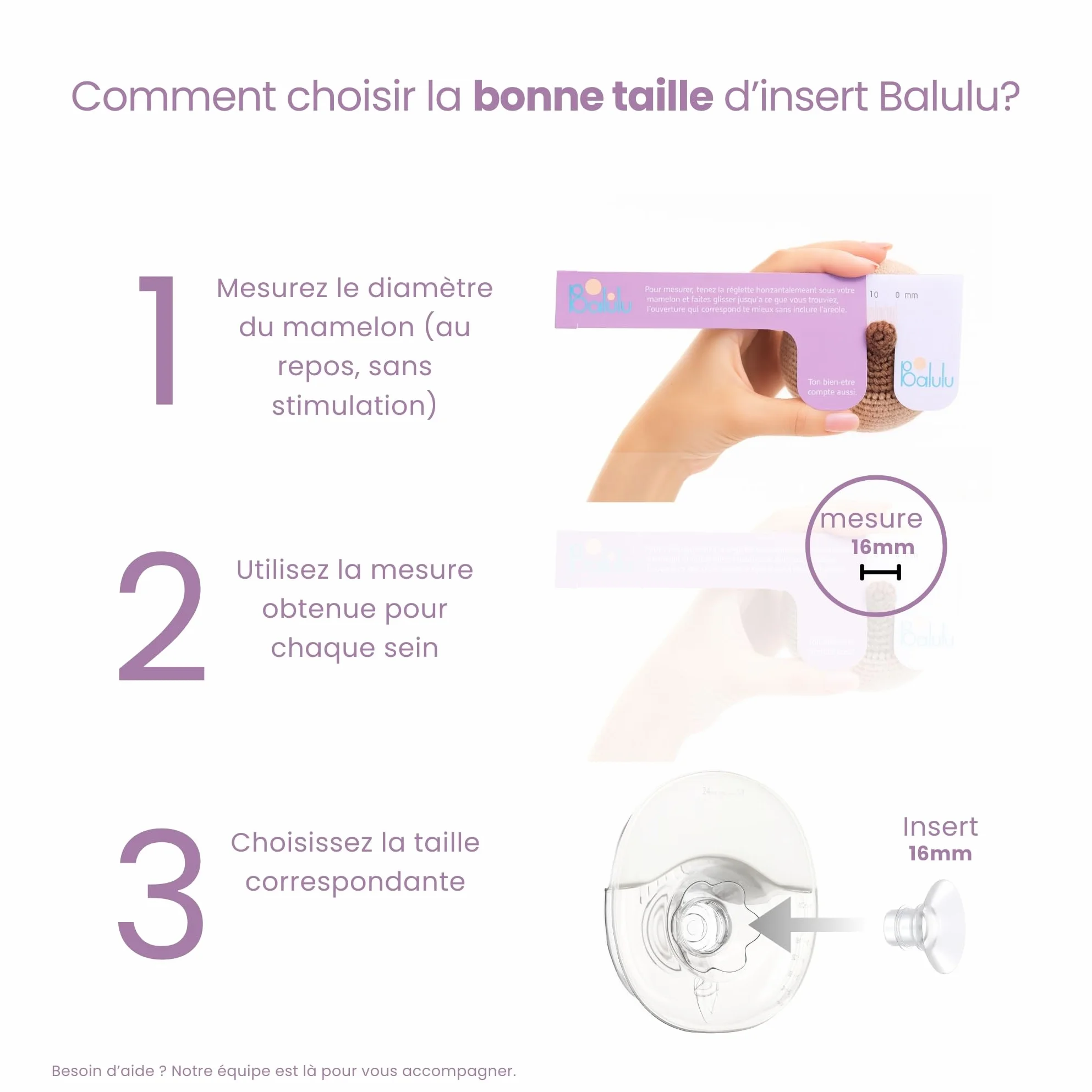 BALULU Inserts pour tire-lait 11-22mm compatibles bride 24mm 27mm Téterelles 13mm