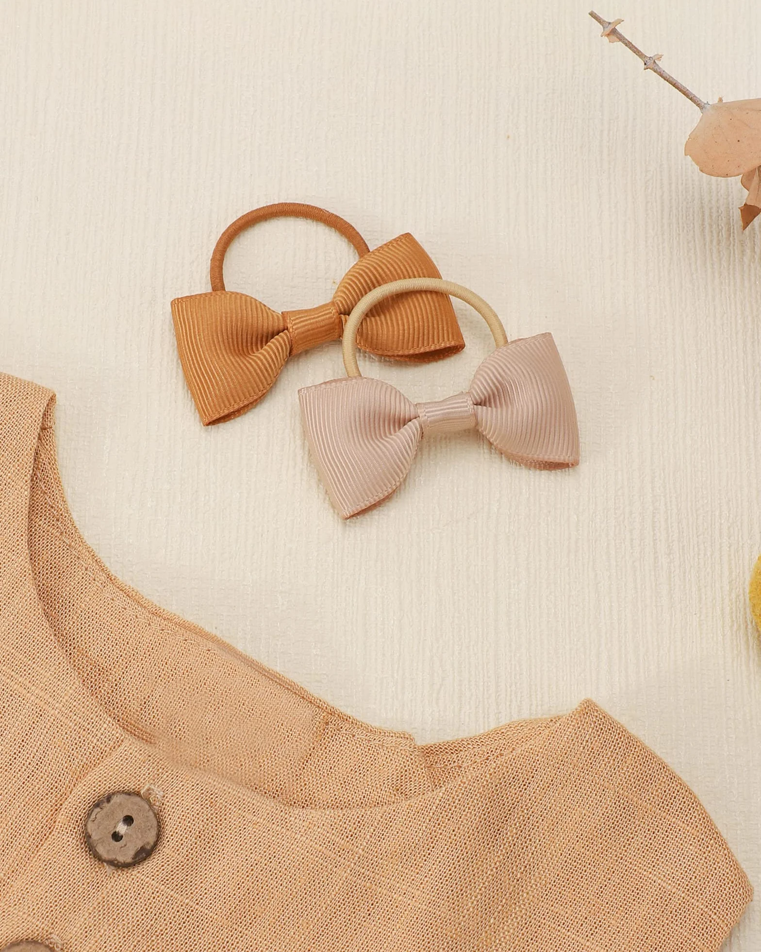 Jollybows Lot de 40 nœuds élastiques pour cheveux 5 cm, ruban élastique pour cheveux, accessoires pour bébés et filles, couleur foncée