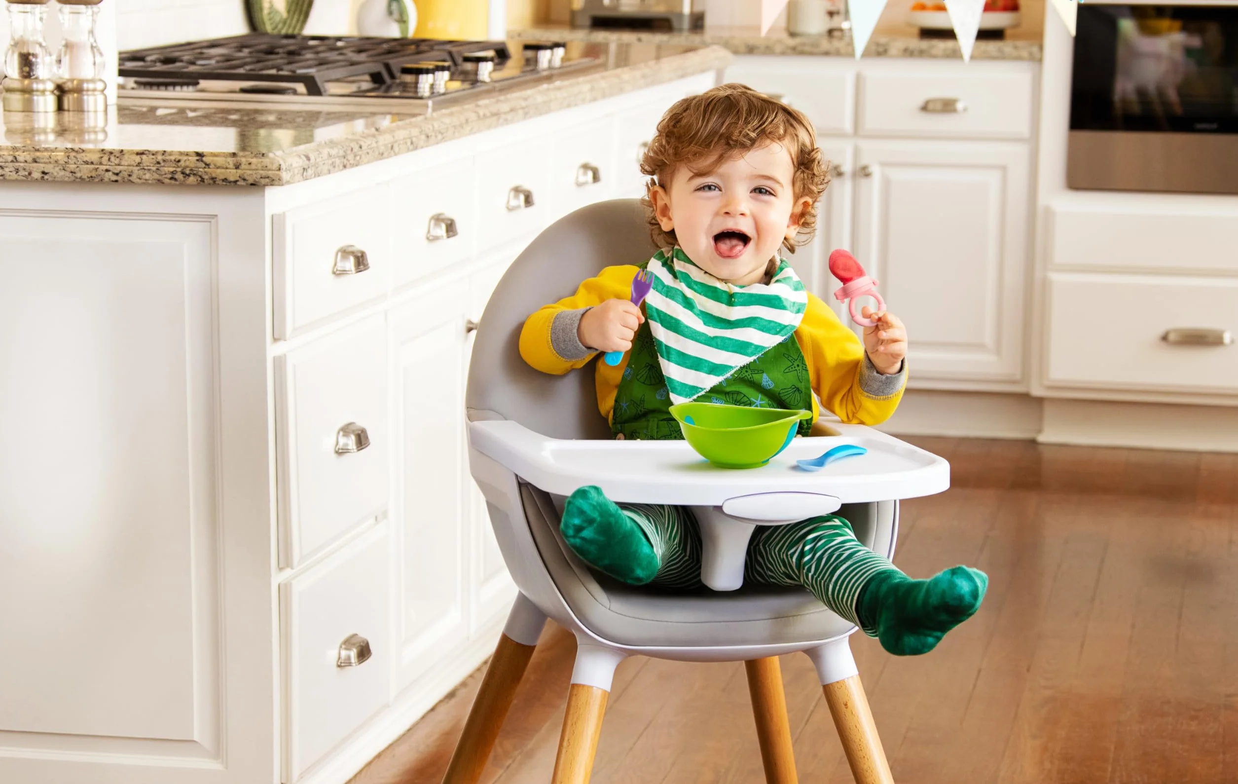 Munchkin Distributeur d'Aliments Frais Lot de 2 | Sachet de Maille pour le Sevrage | Sans BPA | 6 Mois+ | Rose et Violet