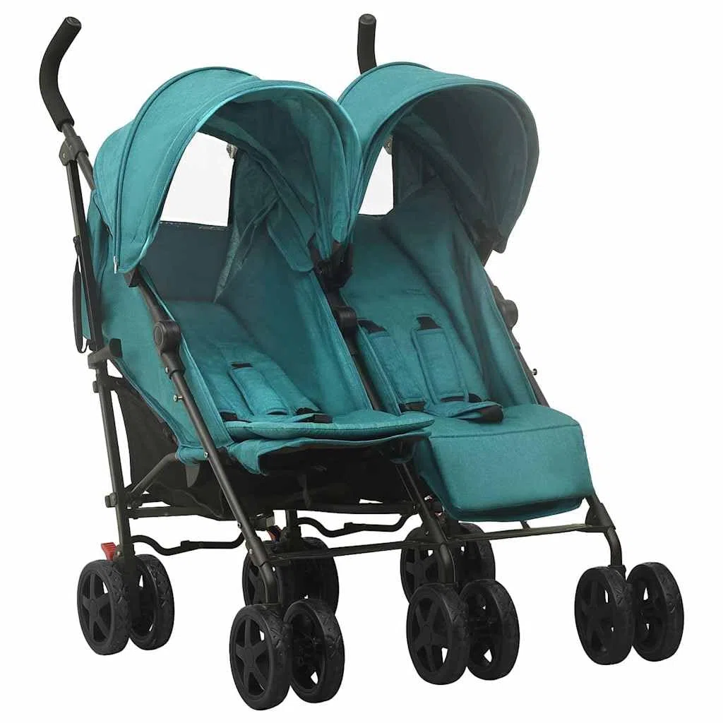 Poussette double avec 12 roues, pliable