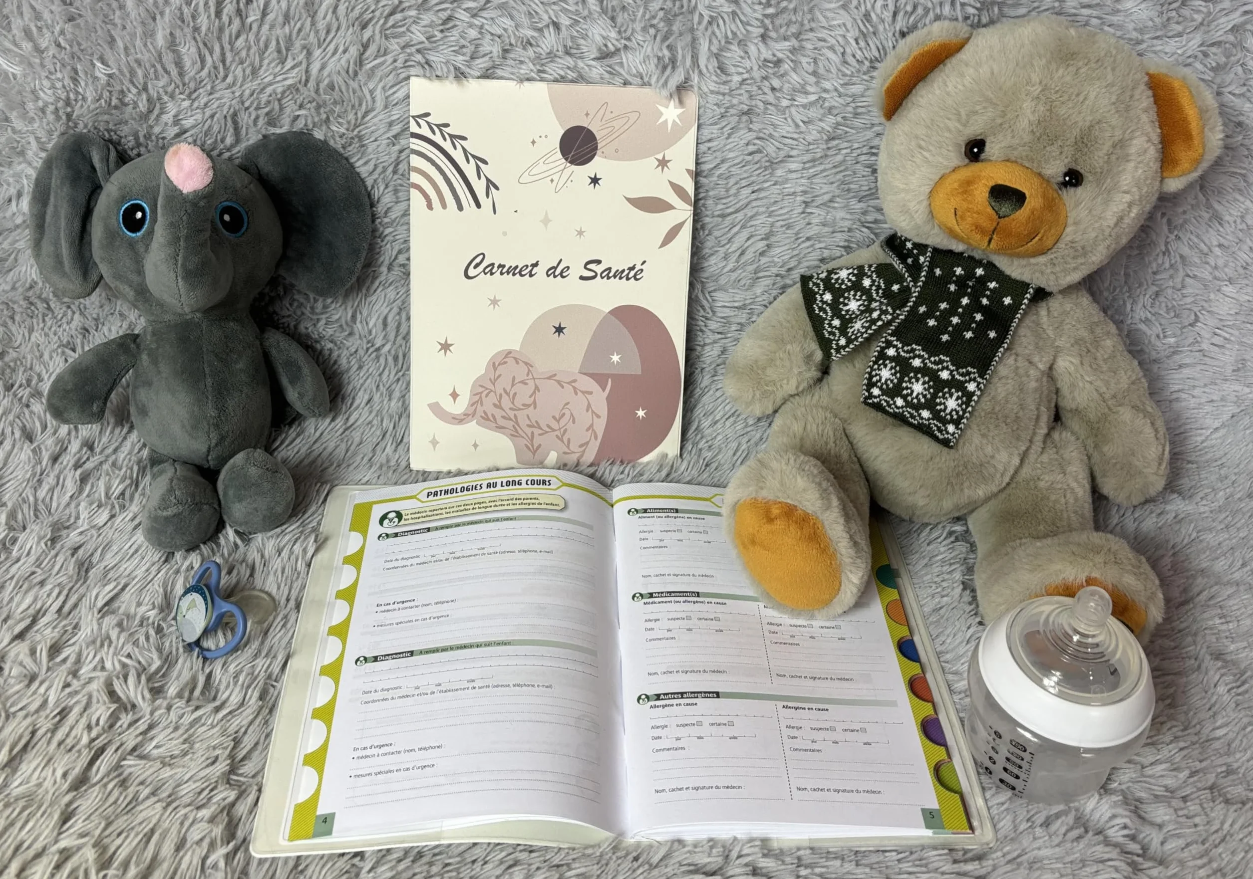 Nemau Protège Carnet de Santé Enfant Adulte Housse Souple Lavable Format Universel Motifs Modernes Boho