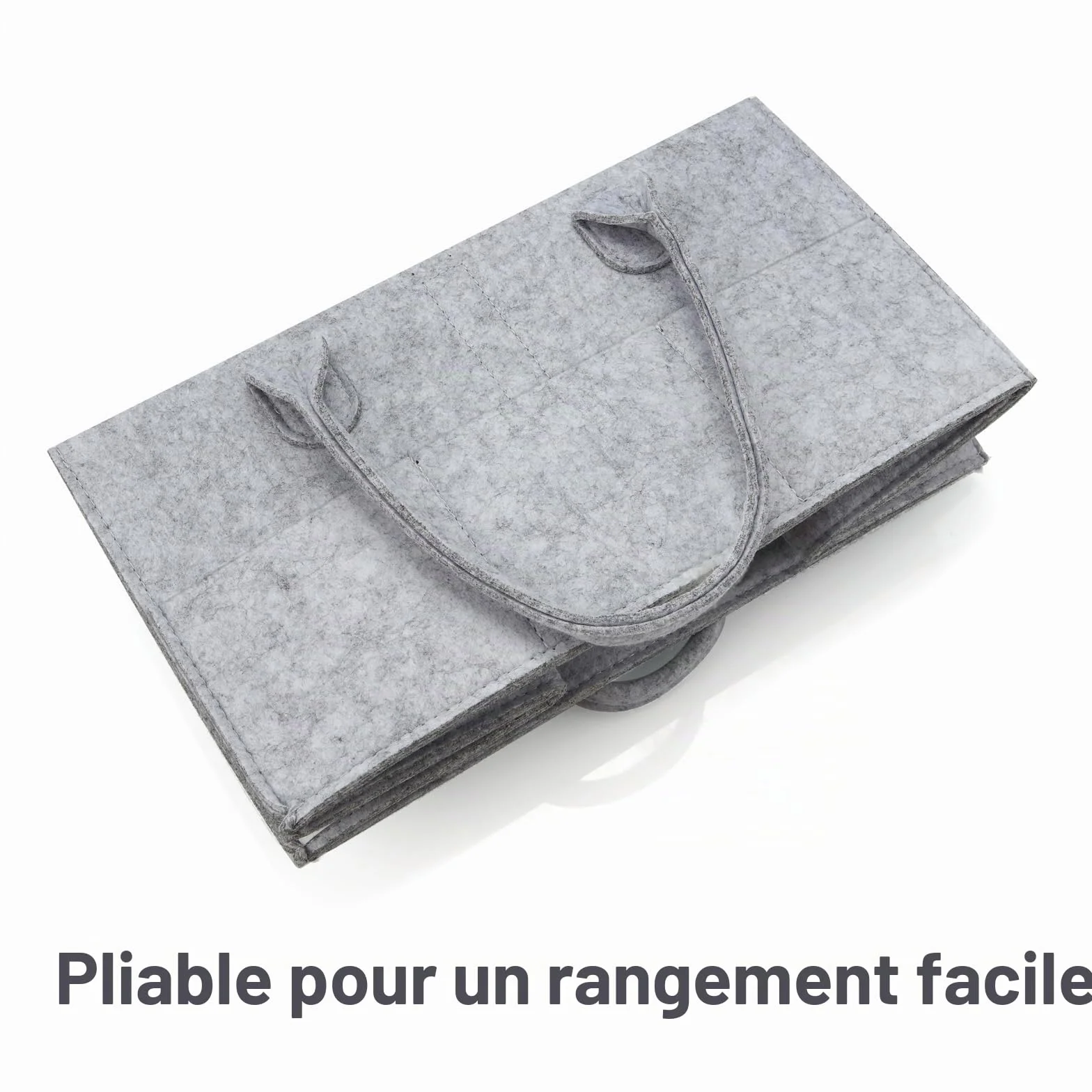 PandaEar Organisateur de Couches Portable, Panier de Rangement pour Bébé avec Compartiments pour Lingettes, Gris