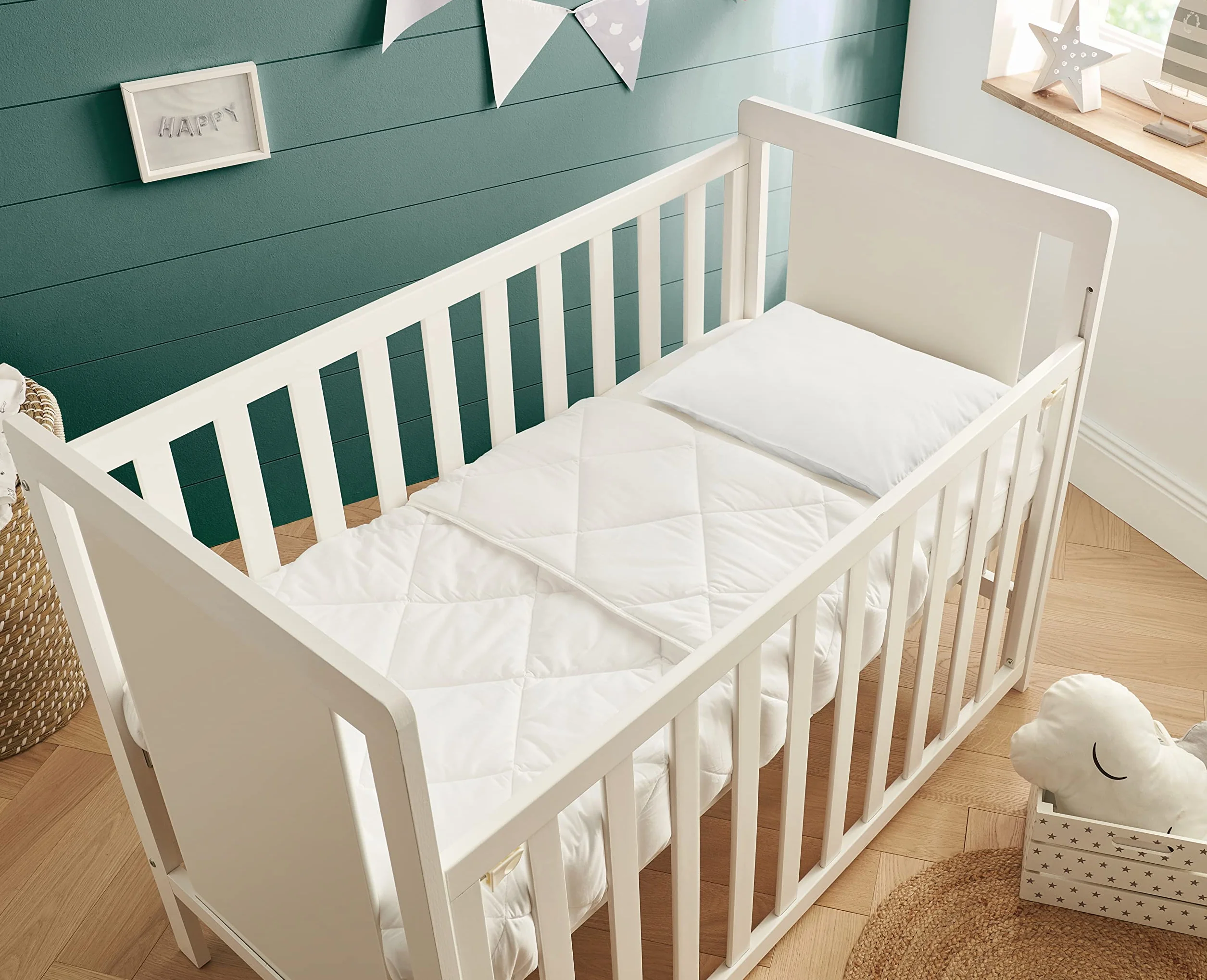 Oreiller Enfant Douceur Coton 40x60 cm Confort Moelleux Respirant Bébé Tout-Petit Garnissage 100% Polyester Fibre Volupt'Air Lavable Machine 40°C