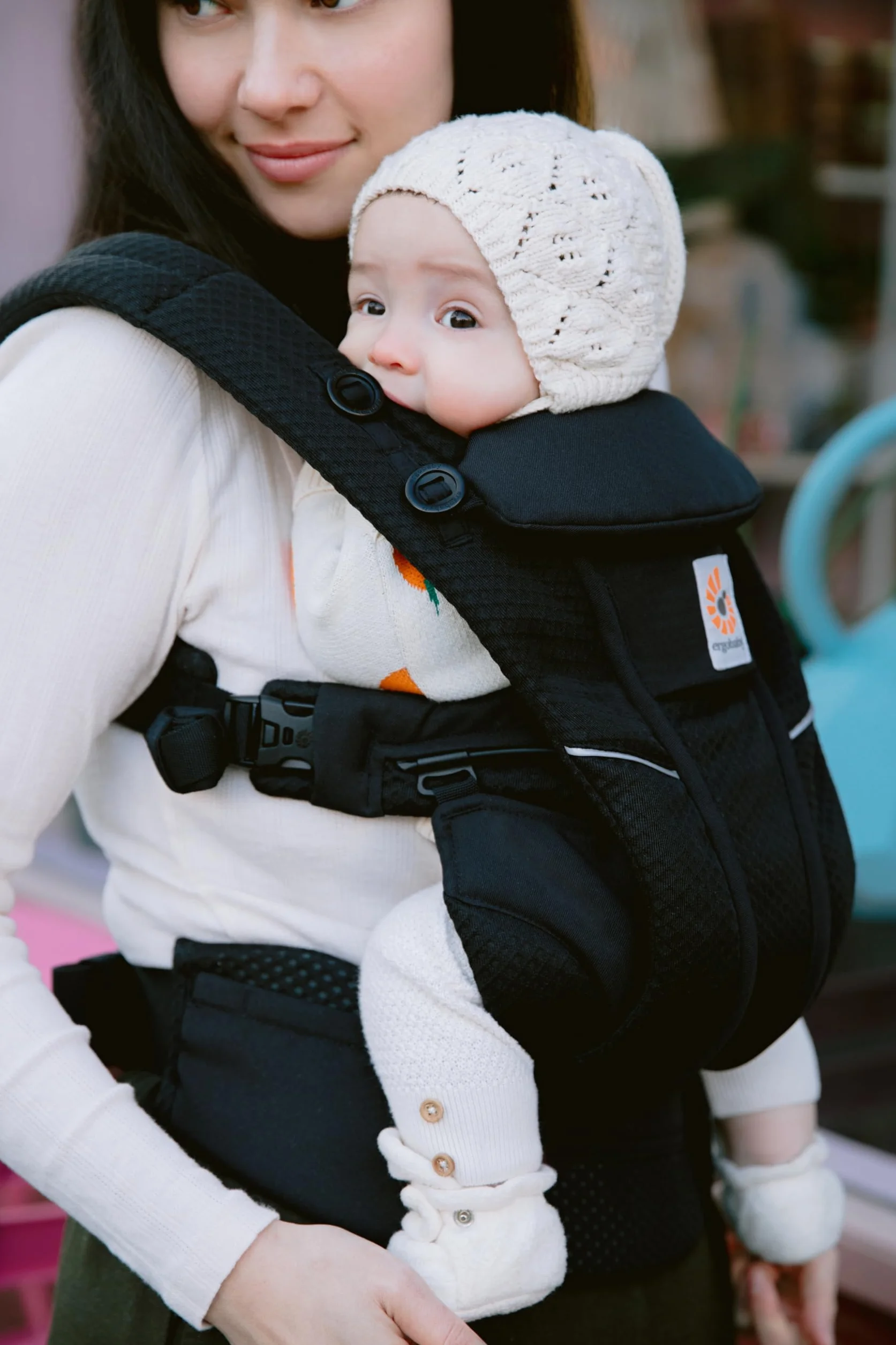 Ergobaby Omni Breeze Porte-Bébé 4 Positions Mesh SoftFlex™ Onyx Black 0-20,4 kg