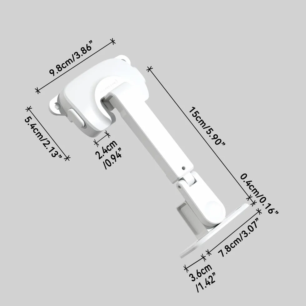 EUDEMON Serrure de sécurité pour fenêtre bébé, limiteur à l'épreuve des enfants, loquet réglable aluminium bois (Blanc, 2 Pièces)
