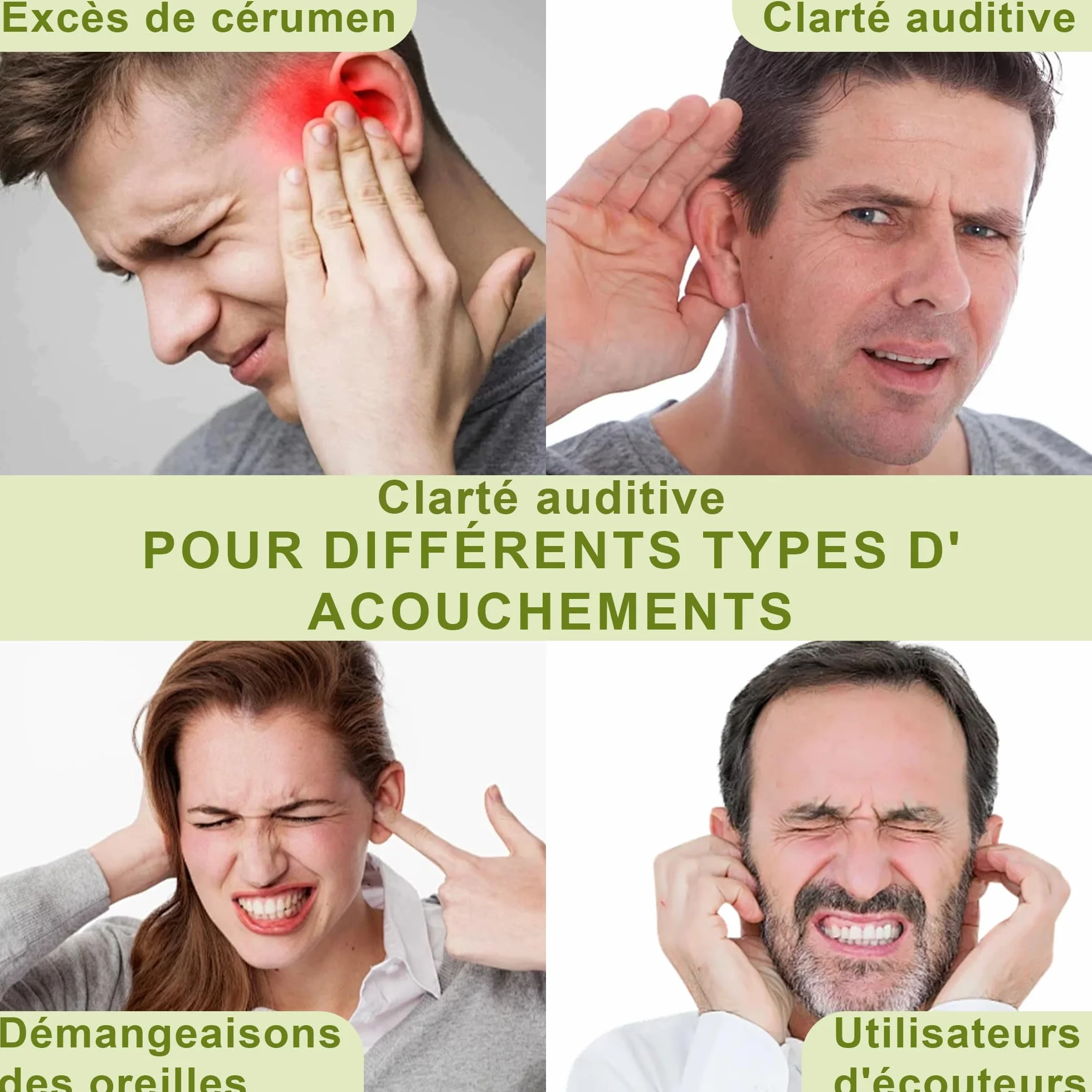 Gouttes pour acouphènes 60 ml - gouttes auriculaires soulagement oreilles bouchées audition claire