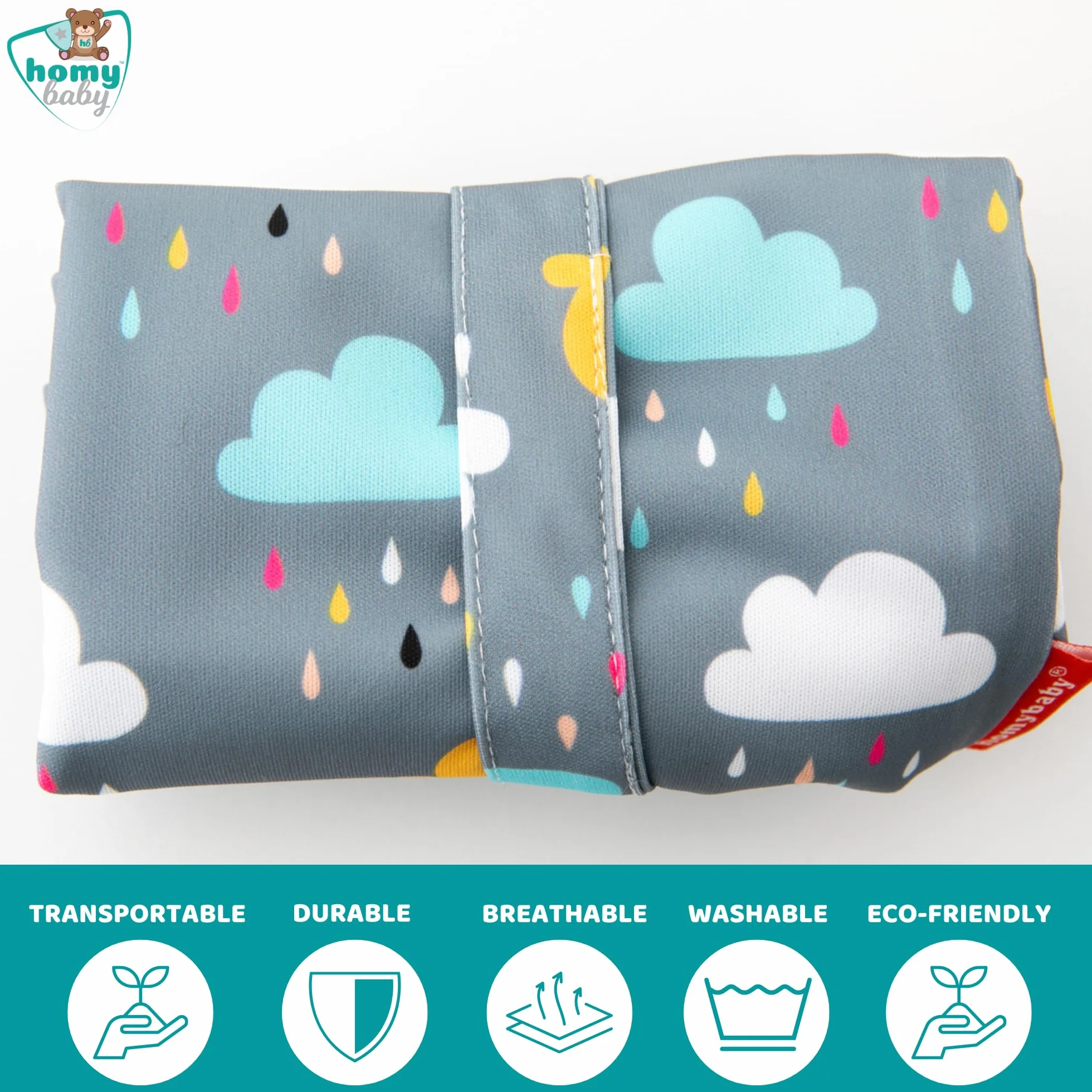 HOMYBABY Sacs Couches Lavables Imperméable 33x28cm pour Vêtements de Crèche École Plage Piscine Voyage