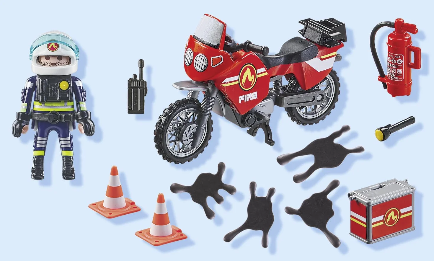 Playmobil 71466 Pompier et Moto - Action Heroes - Ville & Métiers - Dès 4 Ans