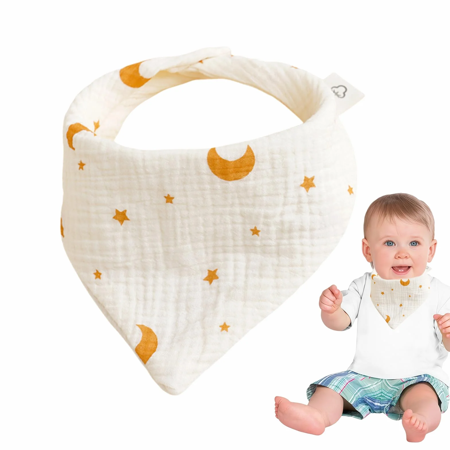 Bavoirs Bébé Doux Tissu Respirant Anti-Régurgitation Super Absorbant Unisexe