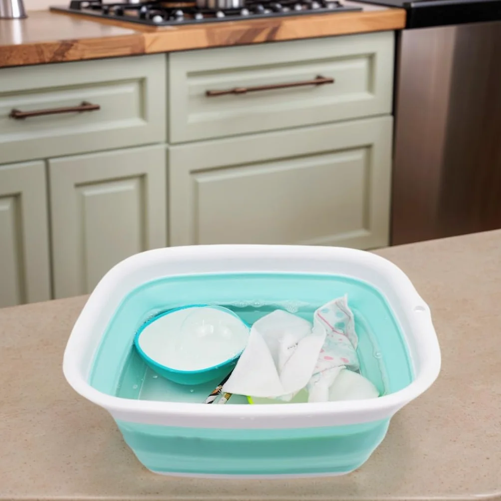SAMMART Baignoire Pliable 7,7 L Bassin de Lavage Portable Plastique Peu encombrante