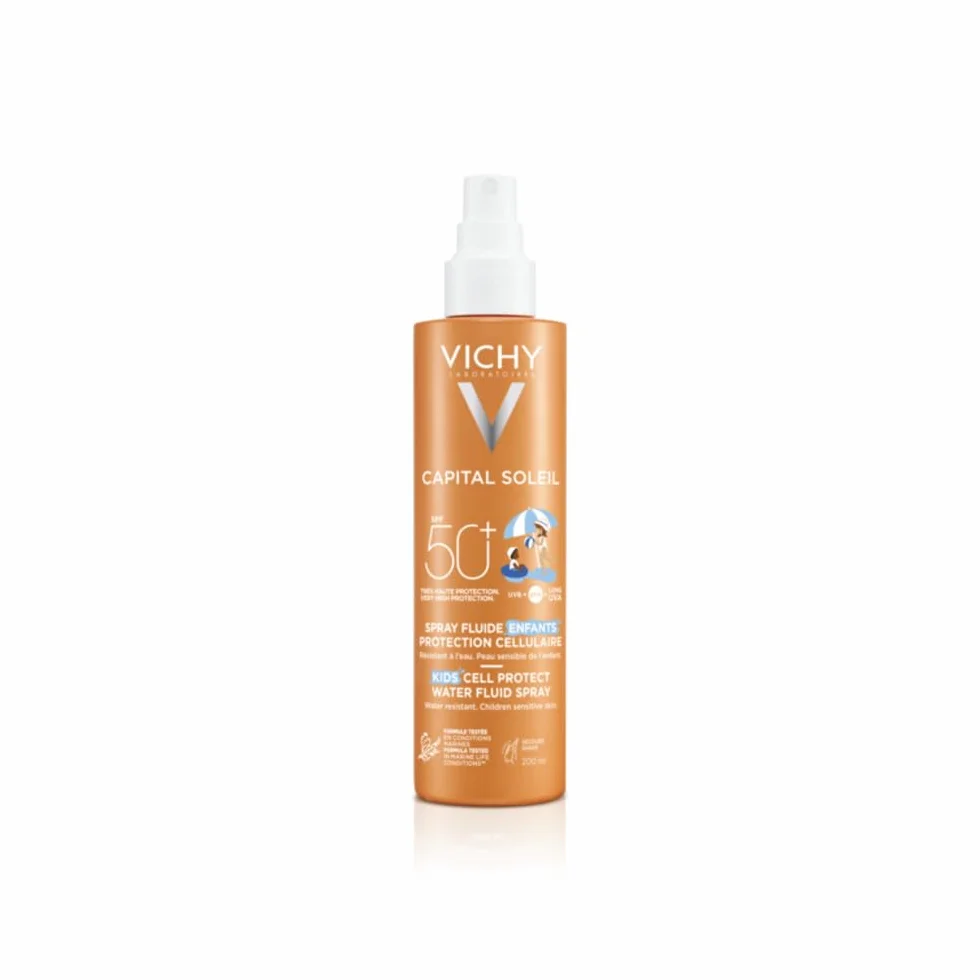 Vichy Capital Soleil Spray Fluide Enfants Protection Cellulaire SPF50+ Haute Protection UV 200 ml