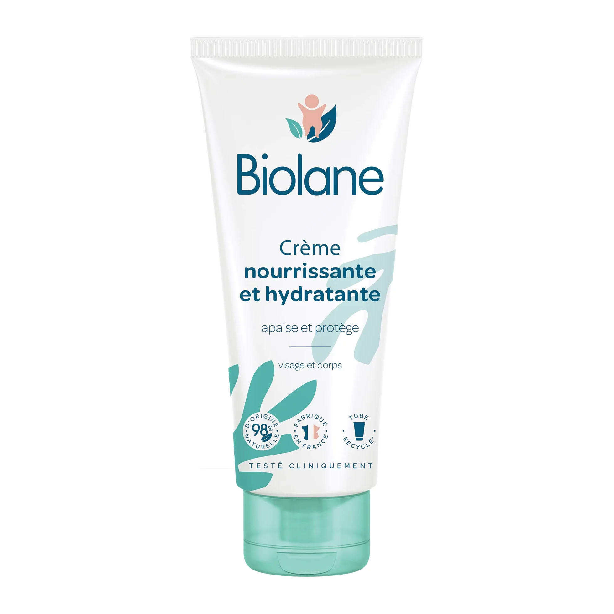 BIOLANE Crème Nourrissante Hydratante Bébé Visage Corps 100 ml Fabriqué France