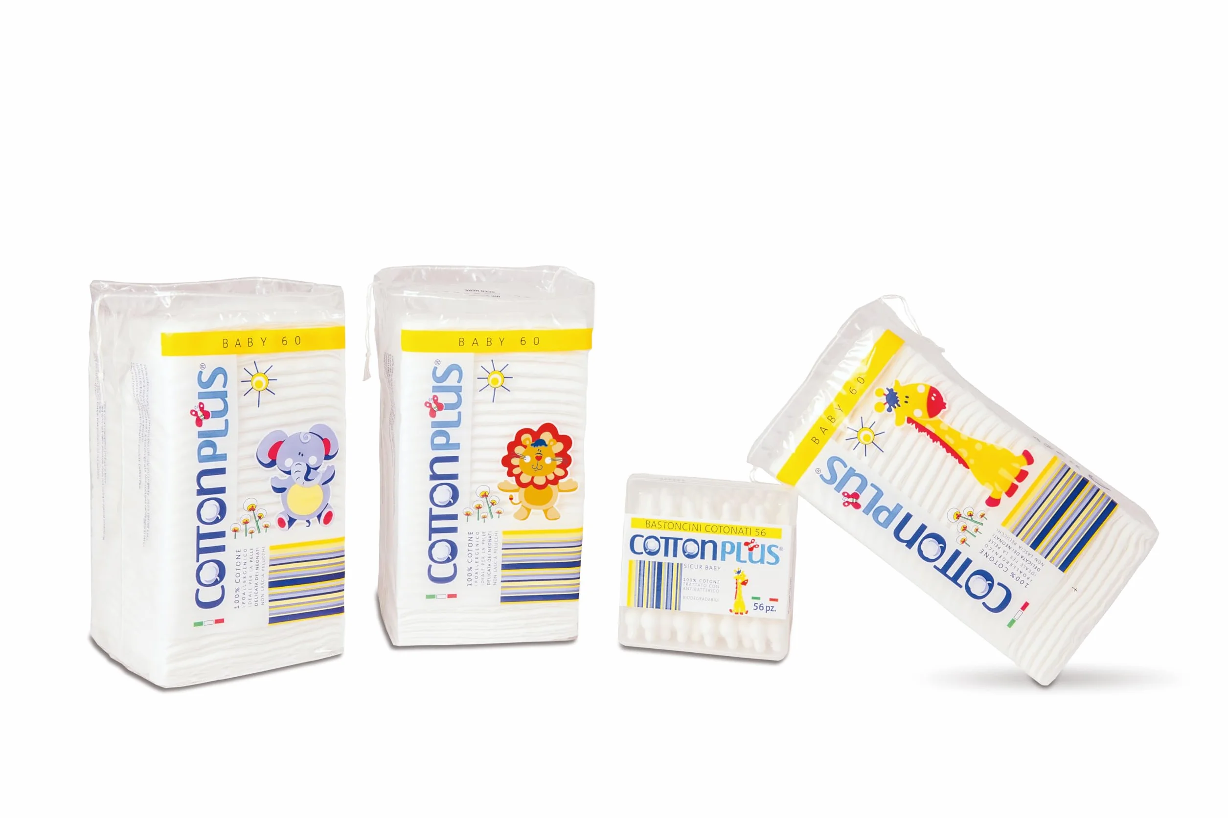Cotton Plus Bébé hydrophile Coton 60 pièces