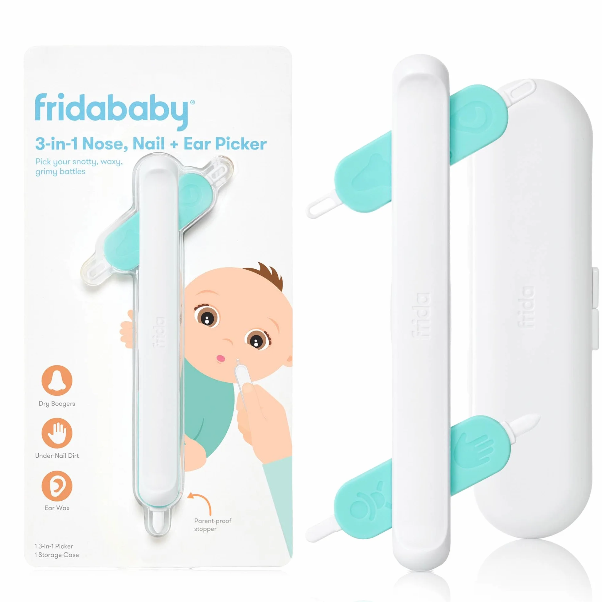 Frida Baby Pince-nez 3 en 1 pour nez, ongles et oreilles bébé