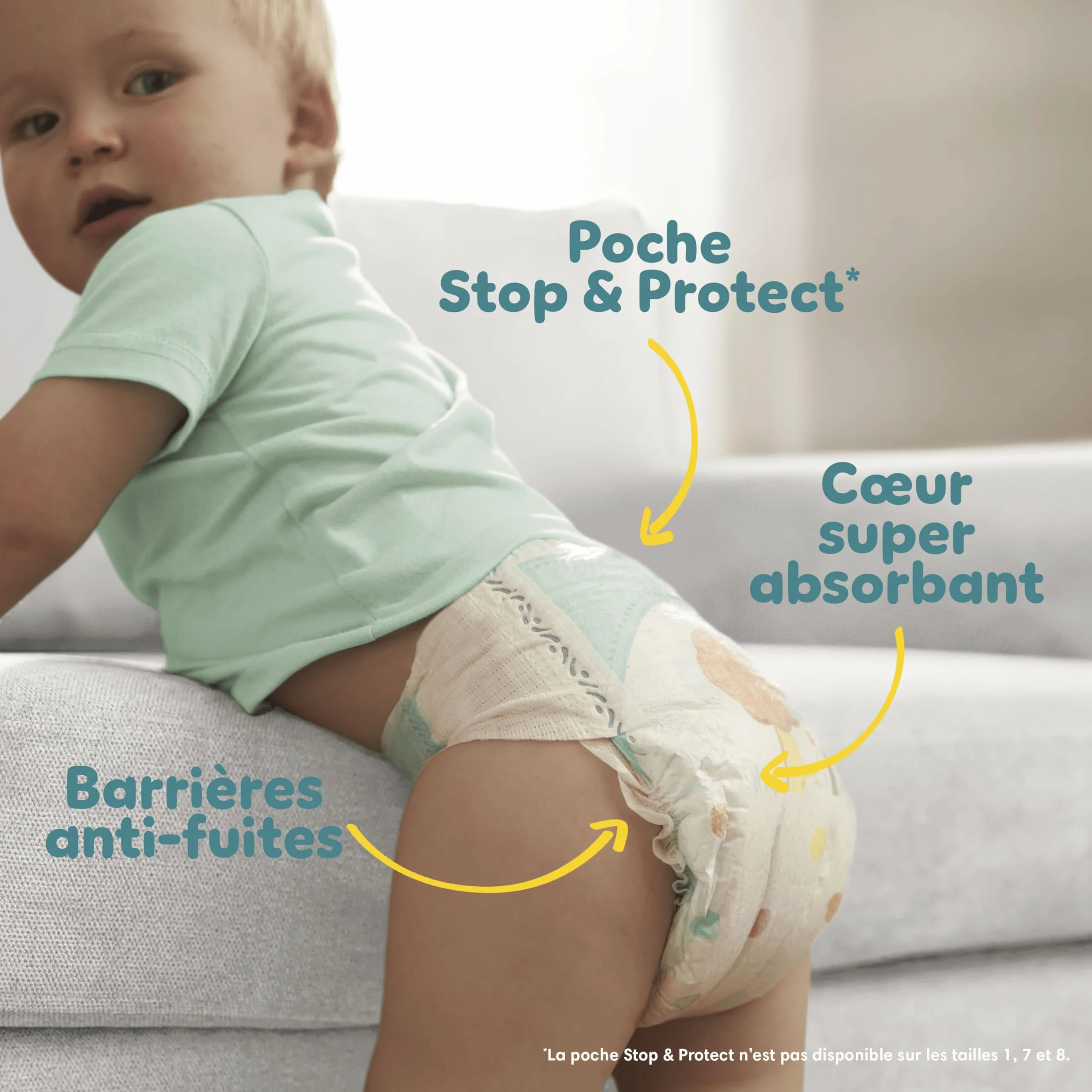 Pampers Baby-Dry Taille 3 140 Couches 6kg-10kg Nuit Confortable Sans Fuites