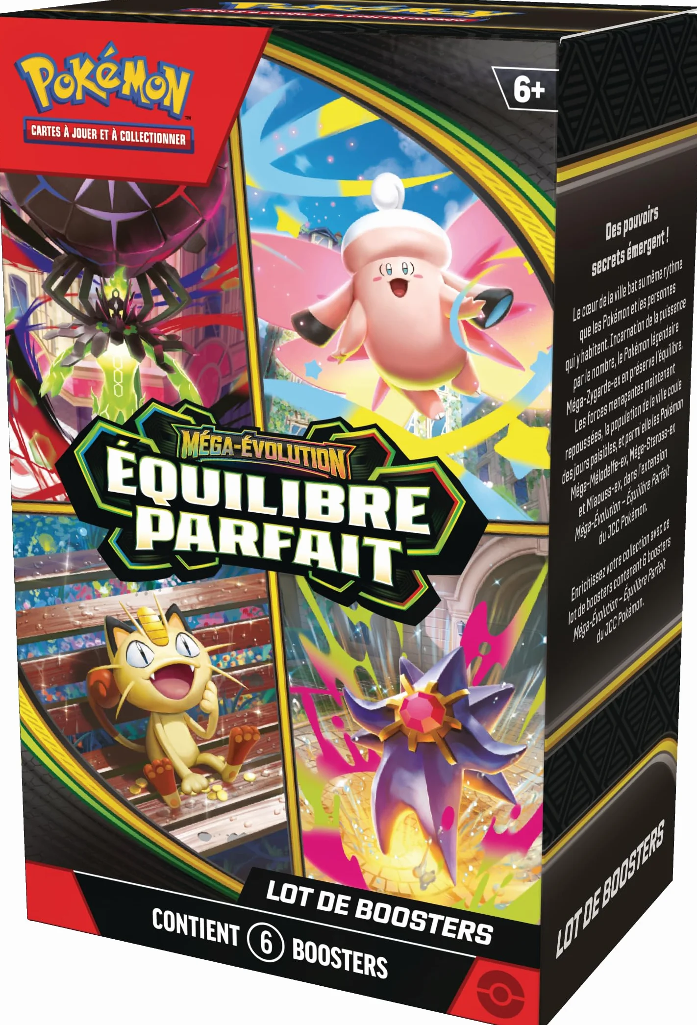 Pokémon JCC Lot de boosters Méga-Évolution – Équilibre Parfait 6 boosters
