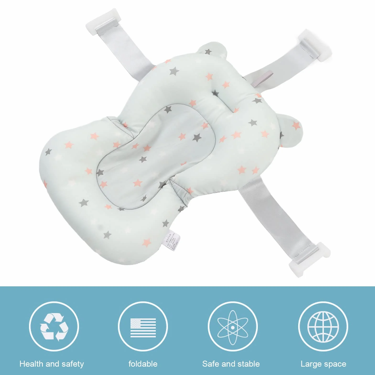 Tapis de Bain pour bébé Siège Coussin Oreiller Flottant nouveau-né