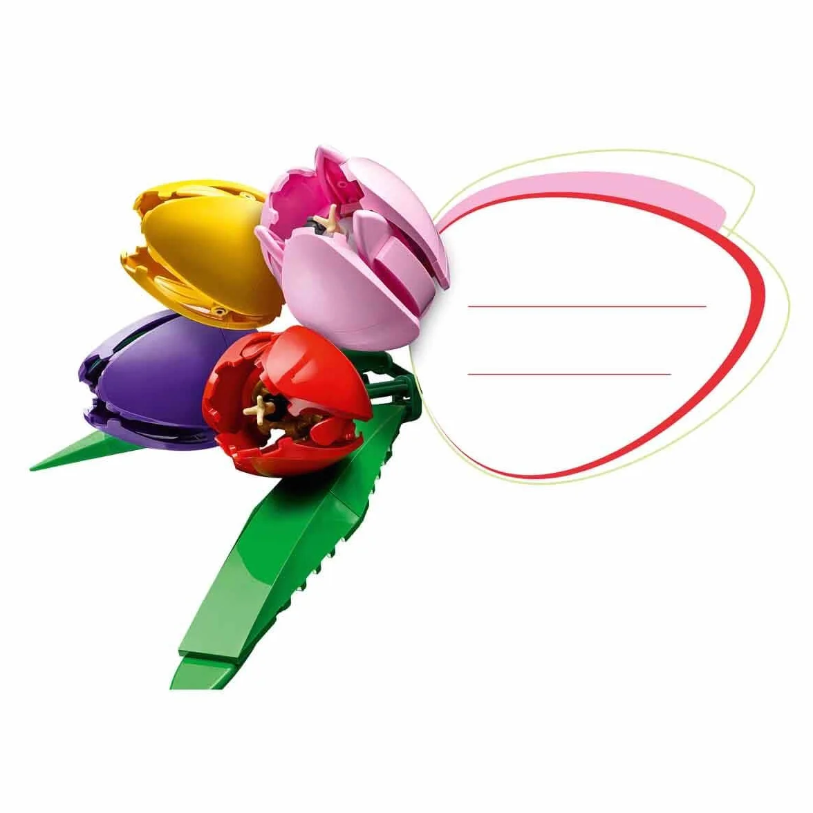 LEGO Botanicals Le Bouquet de Tulipes 11501 Set de Construction pour Adulte Fleurs Artificielles 14 Tulipes 5 Couleurs