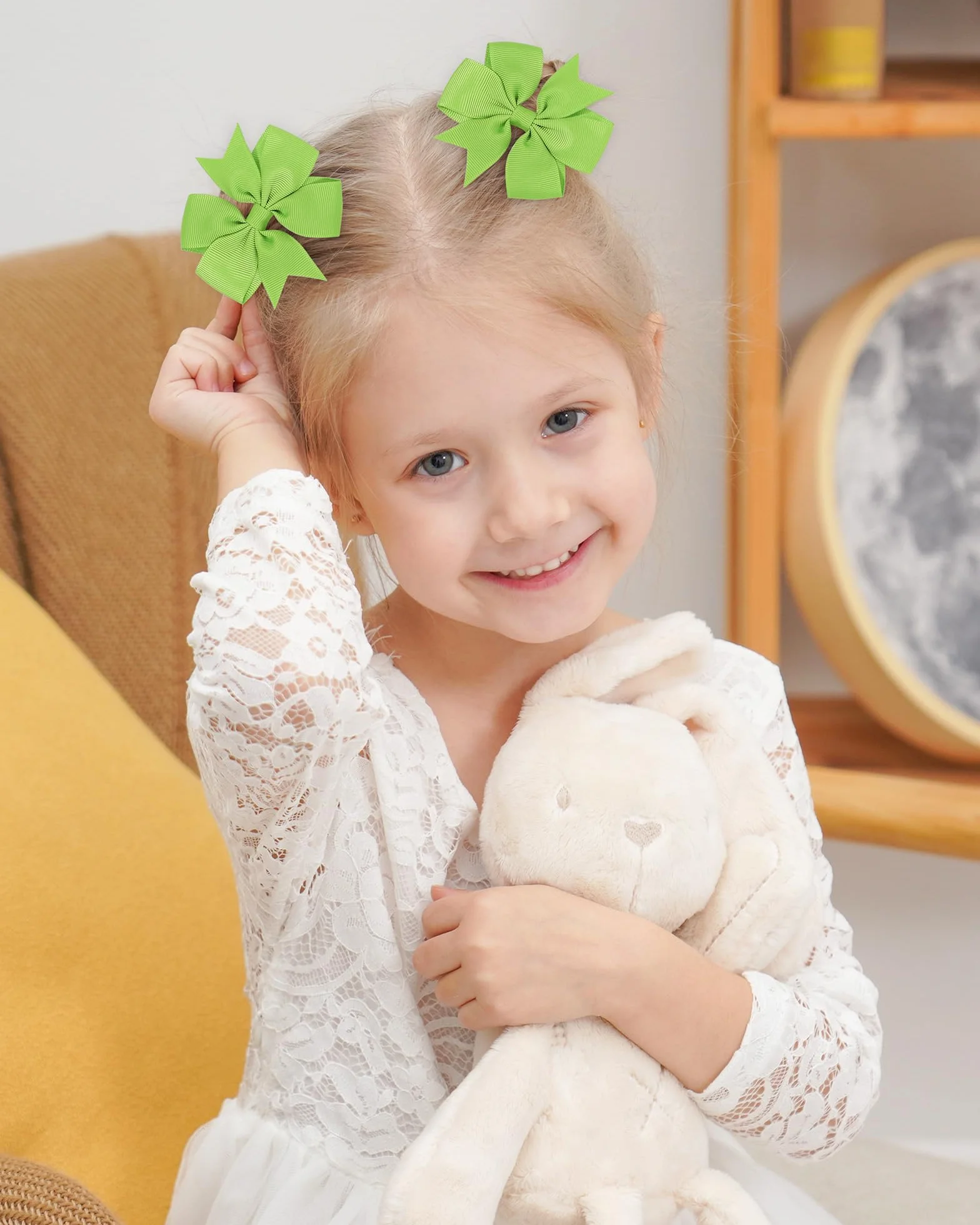 60 pcs 3 pouces bébé filles cheveux arcs pinces crocodile ruban gros-grain barrettes pour bébés enfants tout-petits adolescents