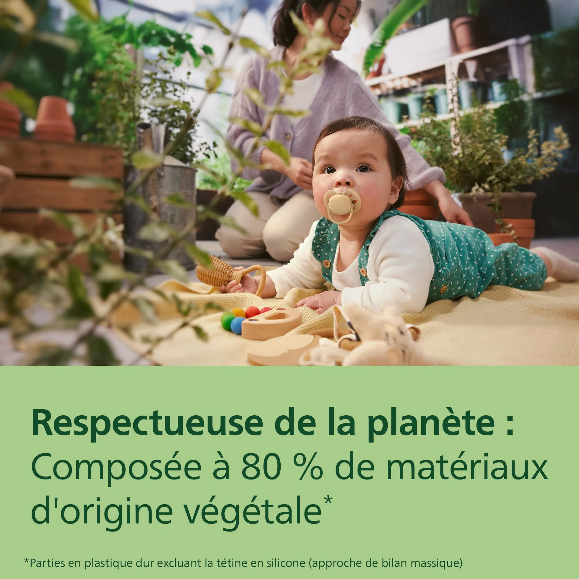 Philips Avent sucettes ultra-douces Tétine orthodontiques 6-18 mois silicone végétale sans BPA lot de 4 SCF091/53