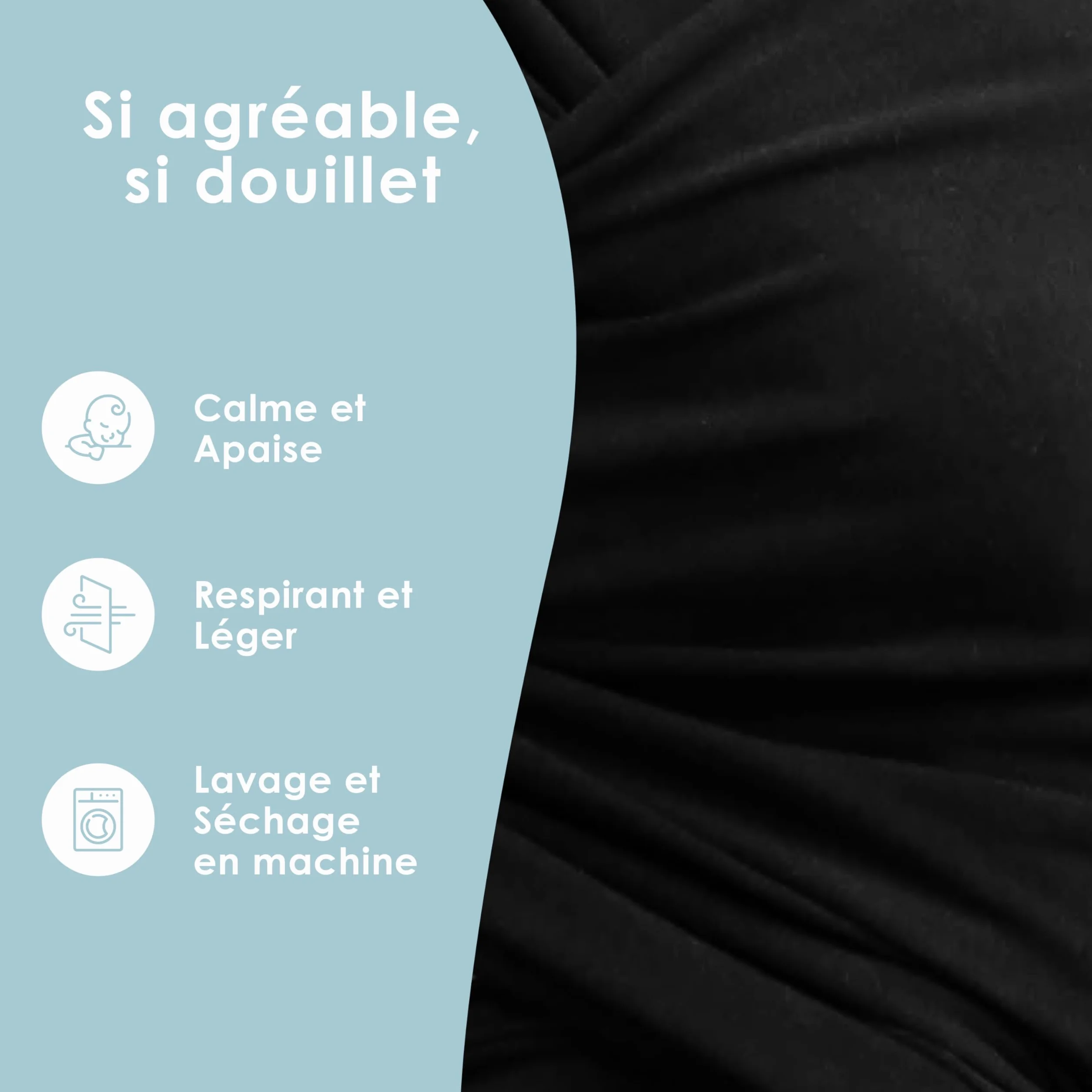 Écharpe de Portage Bébé Sleepy Wrap Noir 3-15 kg Mains Libres Élastique Ergonomique