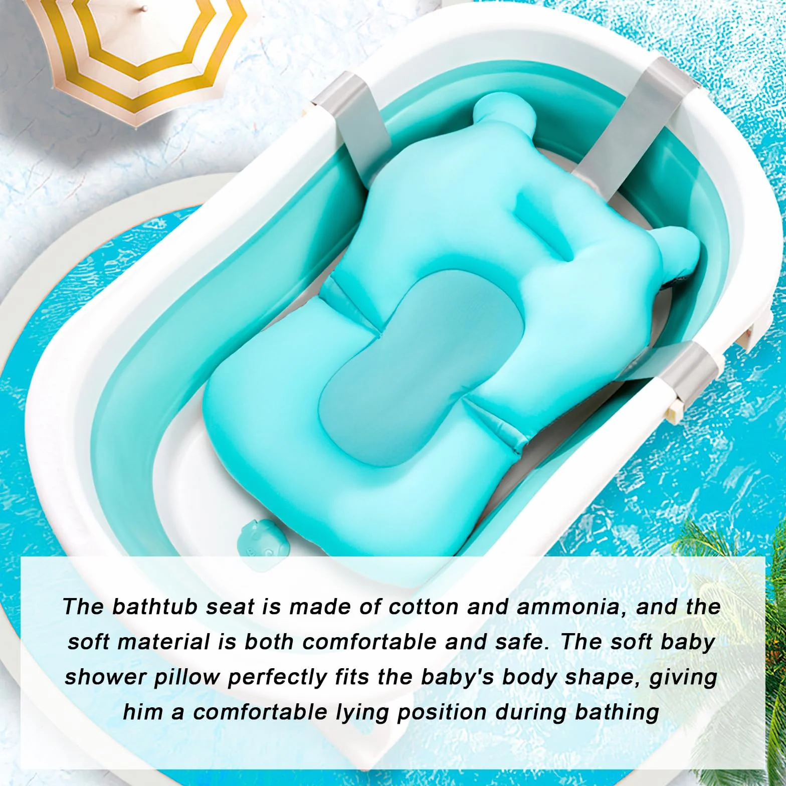 Siège de bain pour bébé 0-12 mois bleu