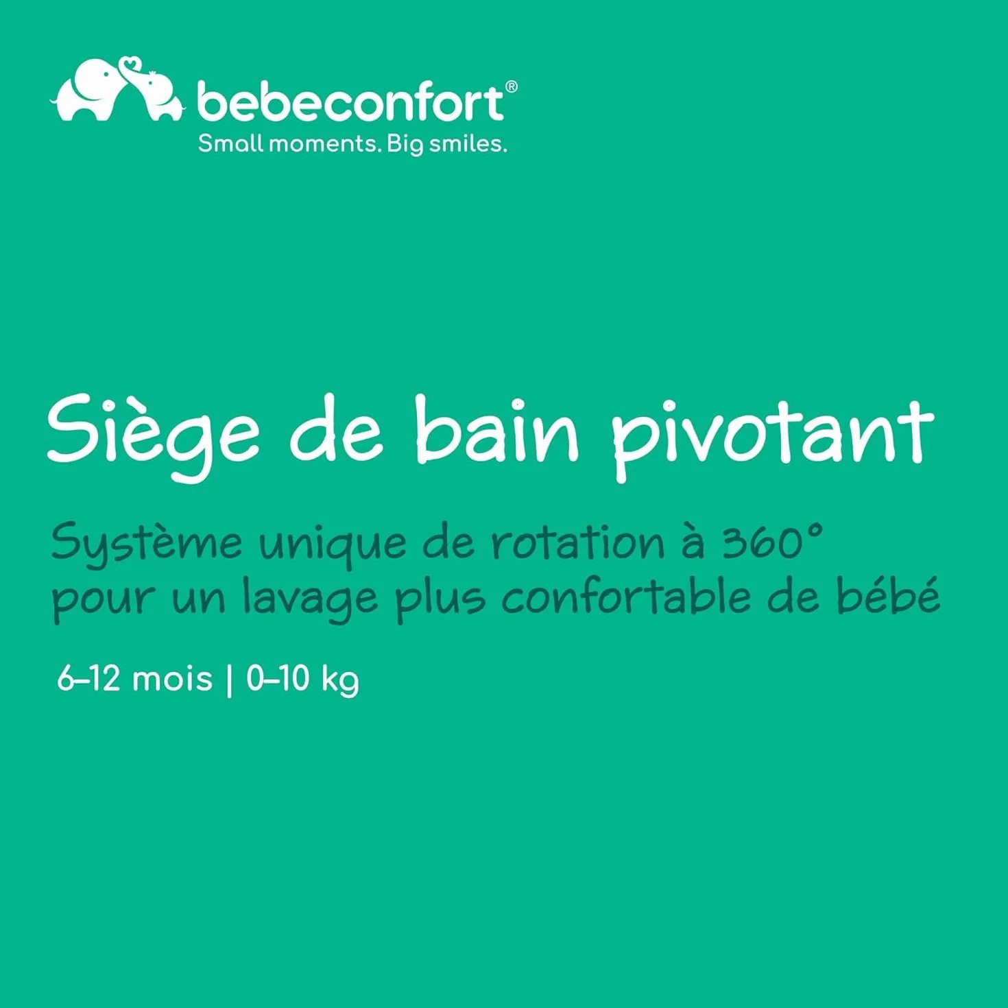 Bebeconfort Siège de Bain Pivotant Bébé Ergonomique 6-12 mois 10 kg Beige