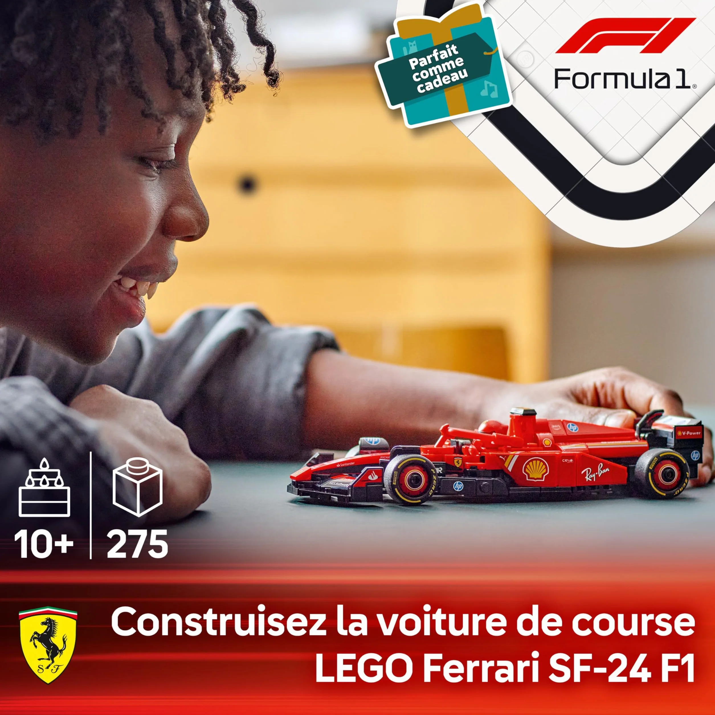 LEGO Speed Champions Ferrari SF-24 F1 Voiture de Course - Jeu de Construction avec Minifigurine Pilote 77242