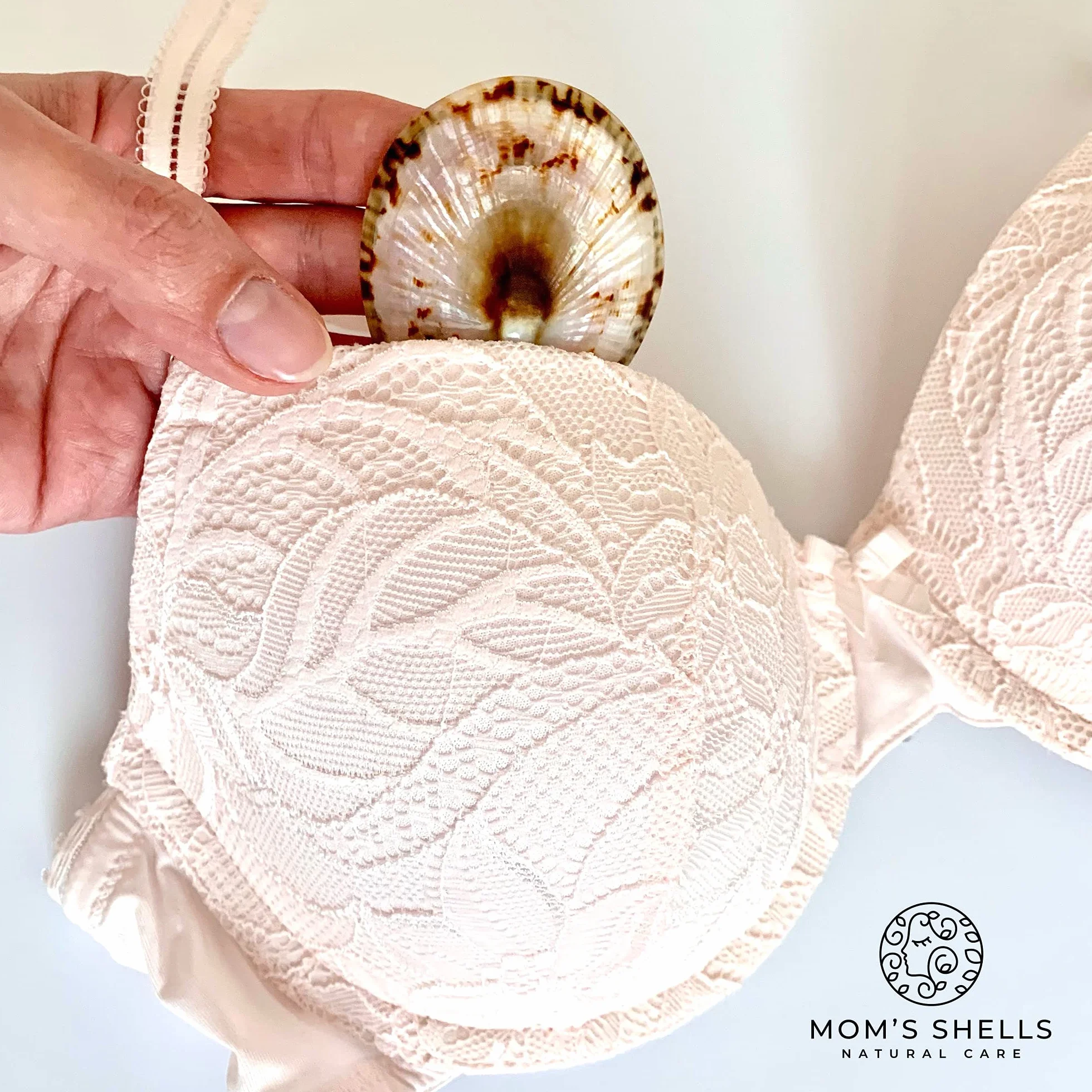 MOM’S SHELLS Essentiel Coquillages d’allaitement en nacre Taille M 5.5/6cm Anti Crevasse Lait Maternel